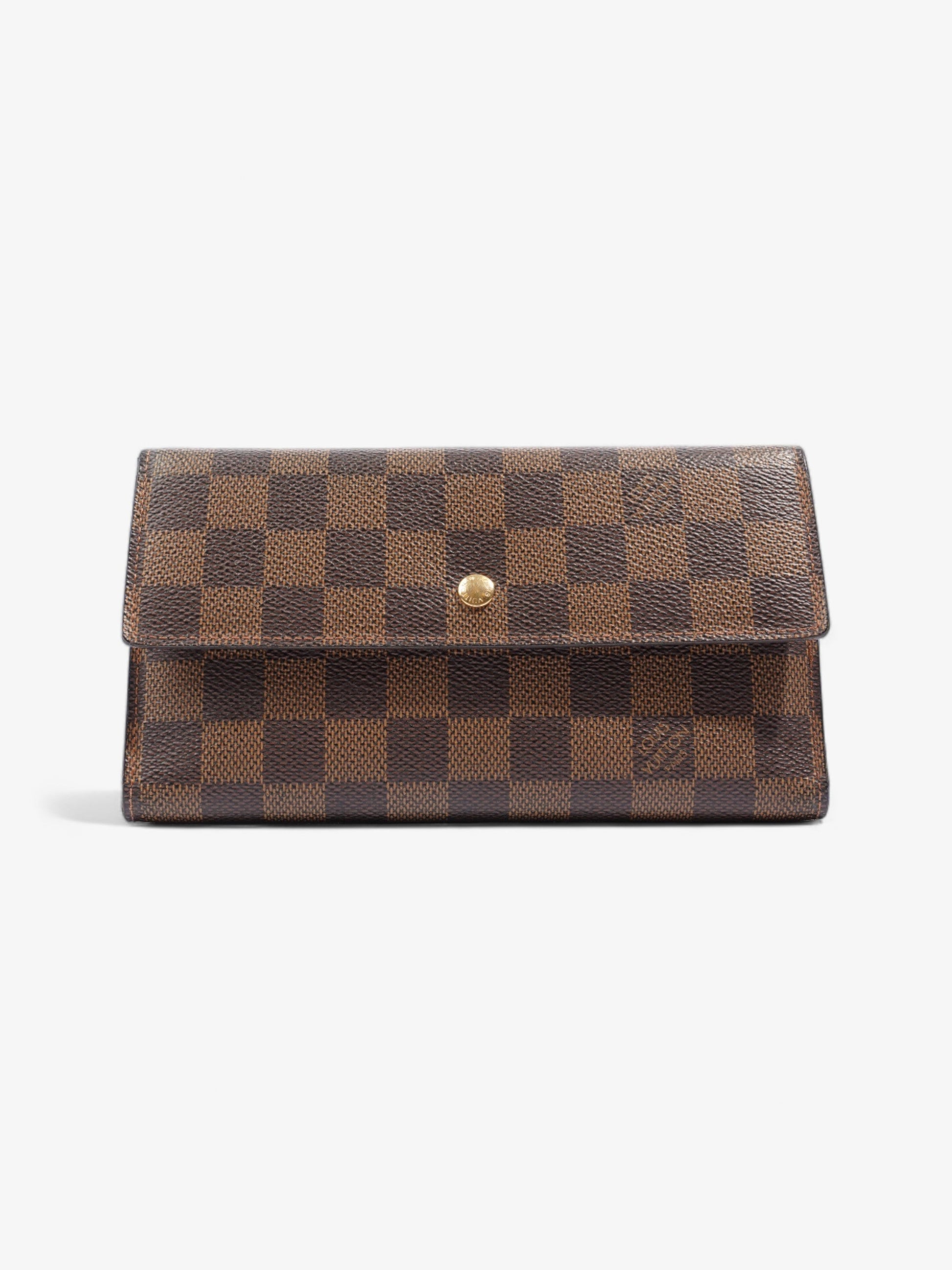 Louis Vuitton Sarah Ebene Coated Canvas Damier Wallet Case Canvas 2