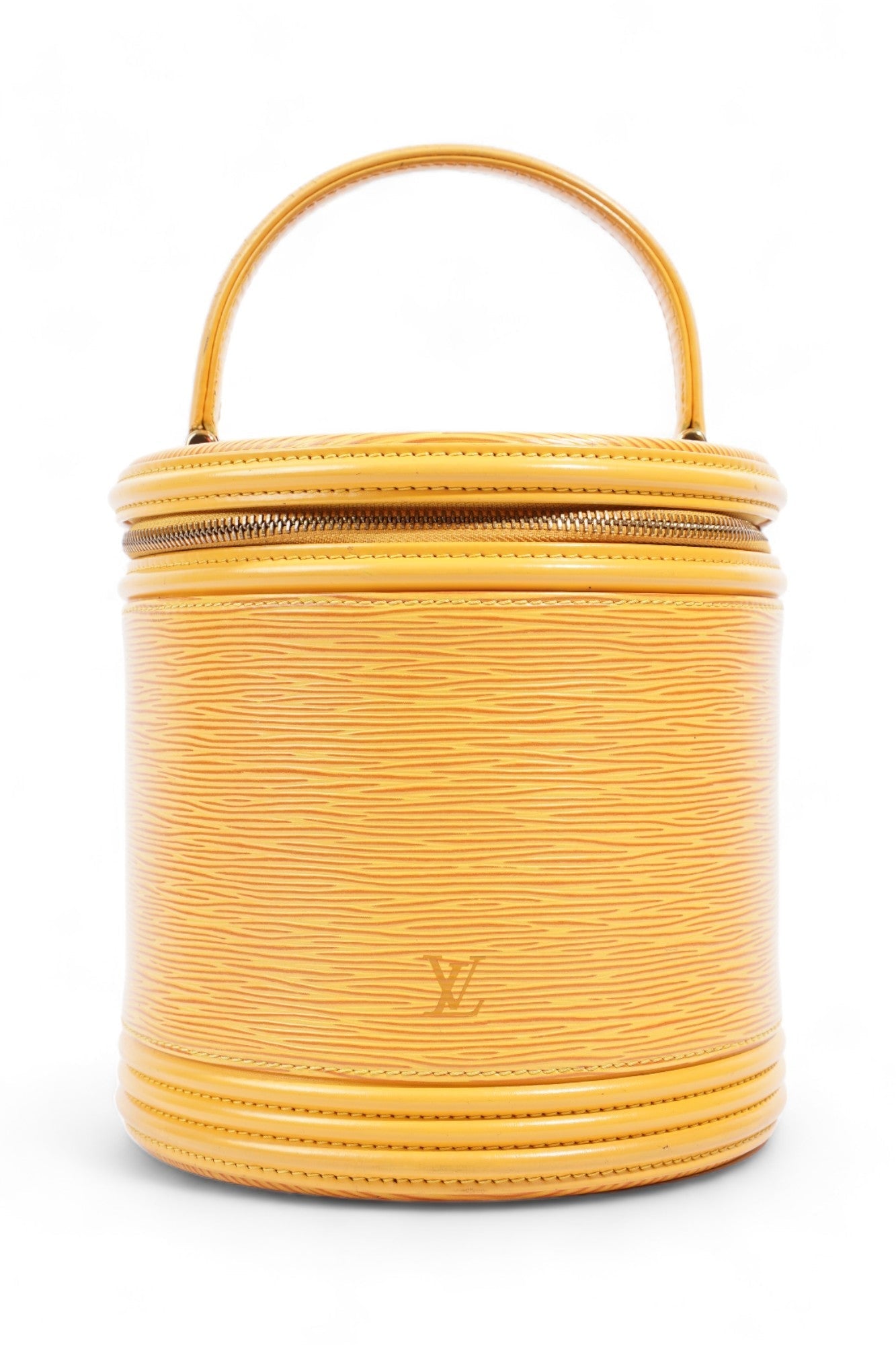 Louis Vuitton Cannes Mustard Epi Leather Handbag