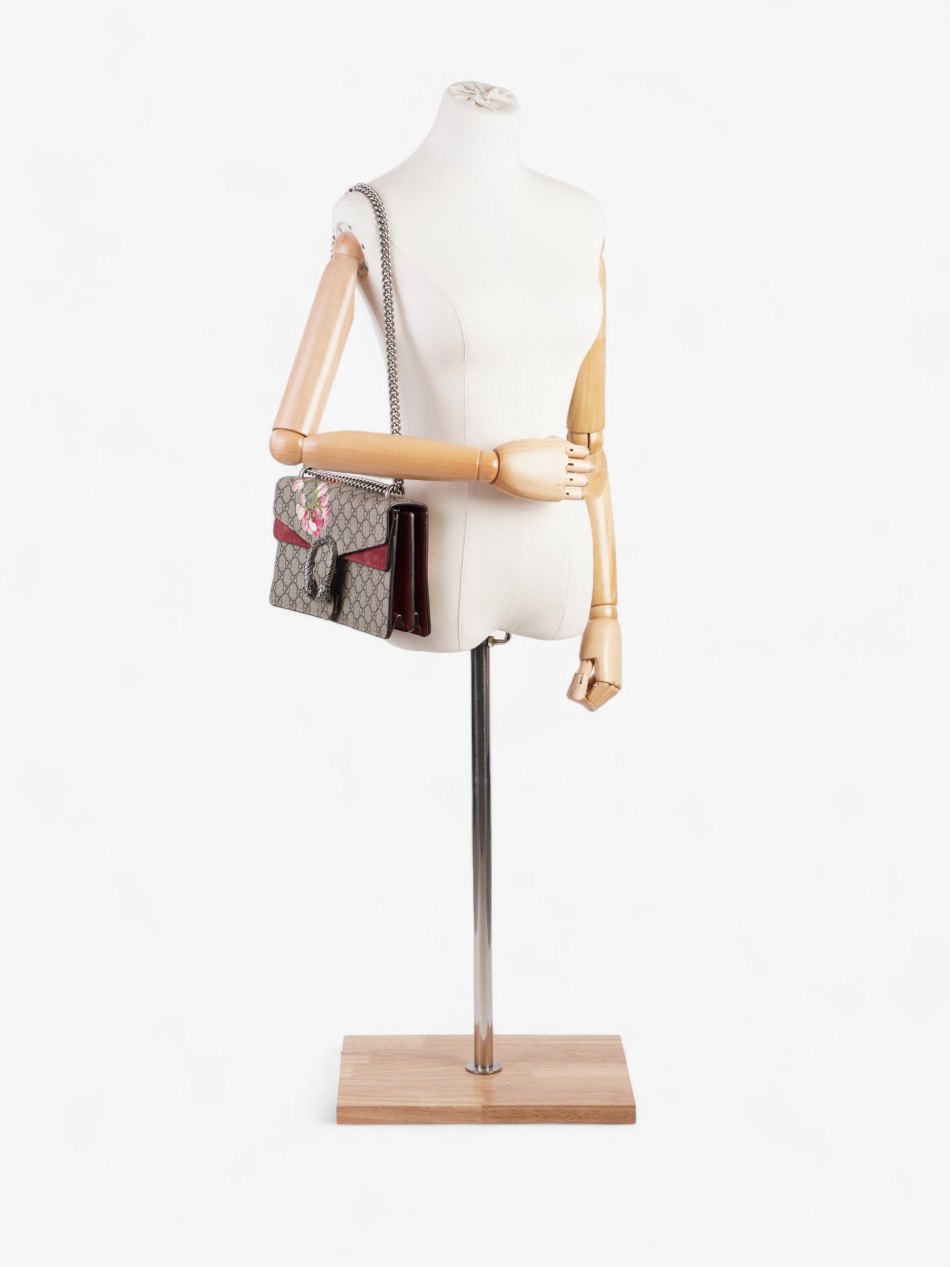 Gucci Dionysus Supreme Bloom Coated Shoulder Bag Canvas Medium