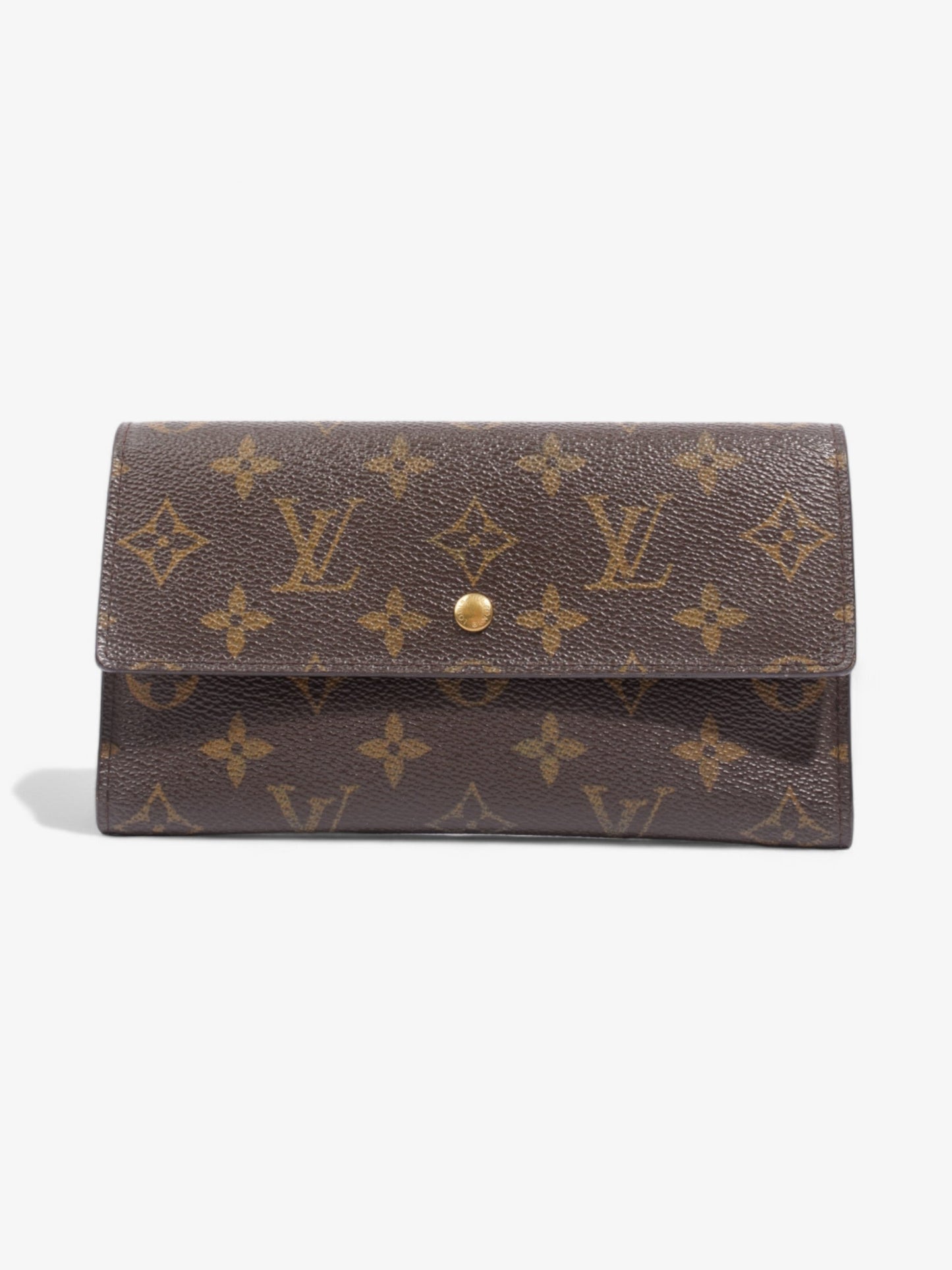 Louis Vuitton Porte Tresor International Coated Monogram Canvas Coated Canvas Wallet Case Coated Canvas