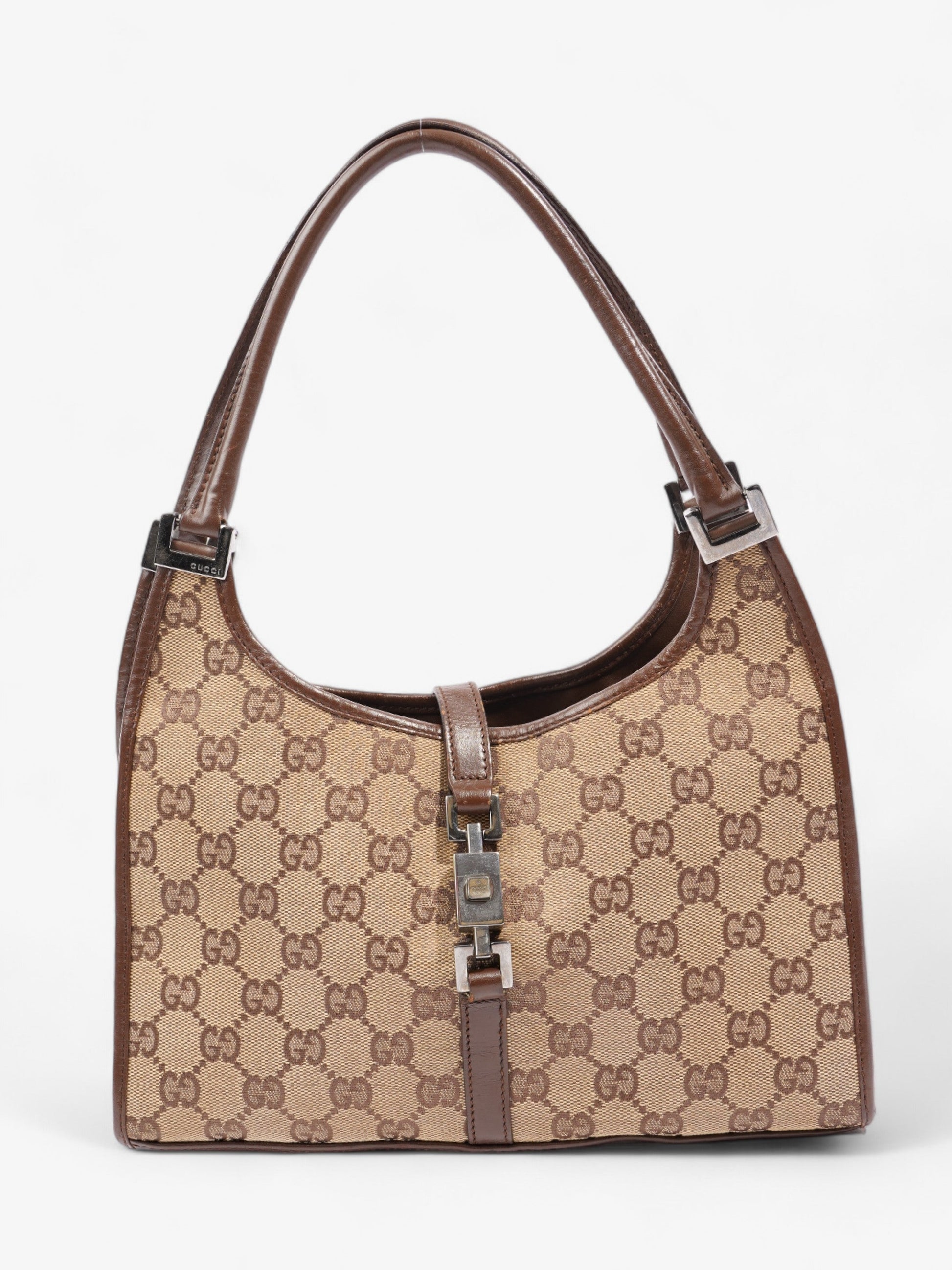 Gucci Jackie Shoulder Bag Canvas Brown