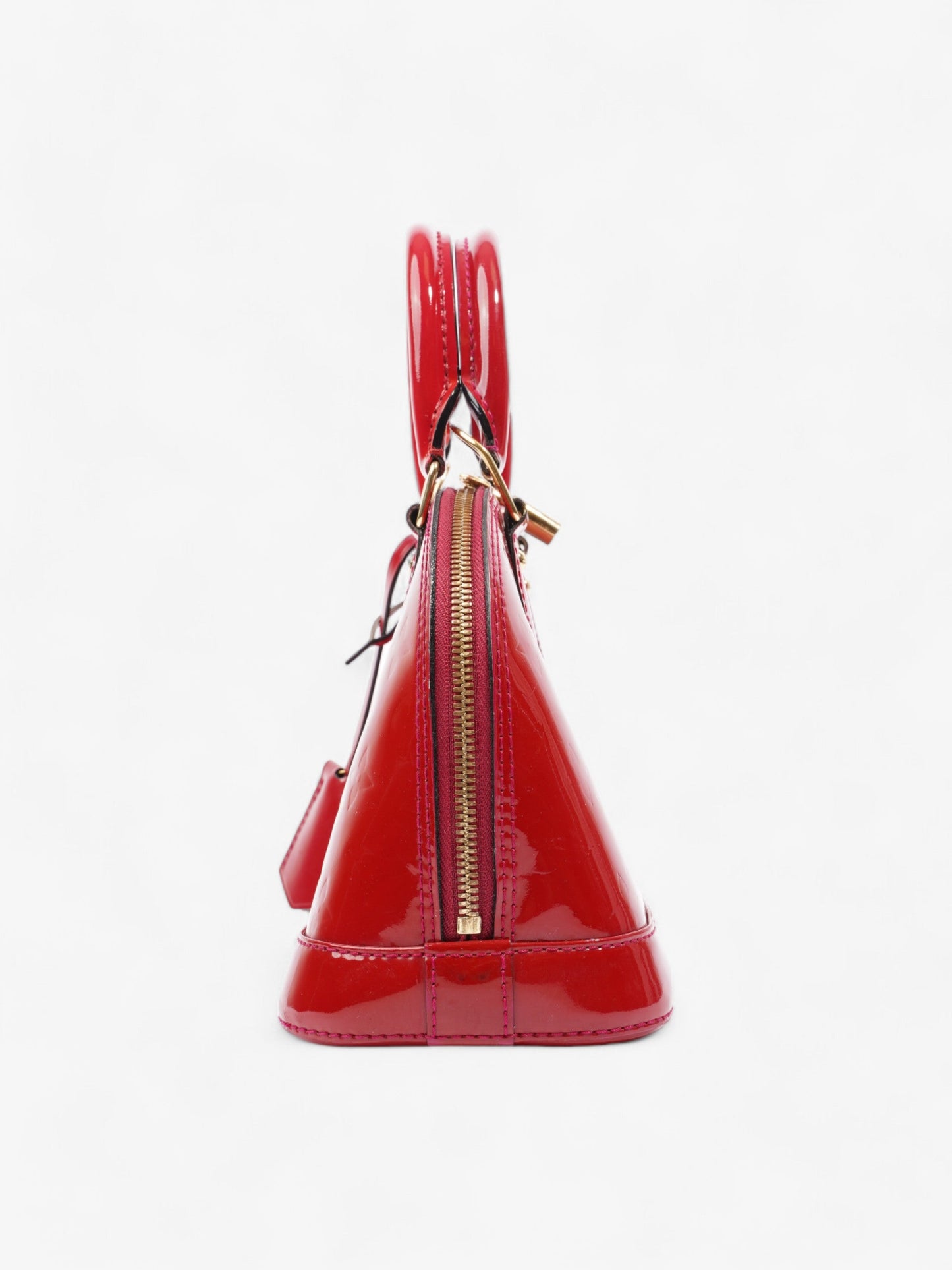 Louis Vuitton Alma BB Monogram Vernis Leather Red Handbag