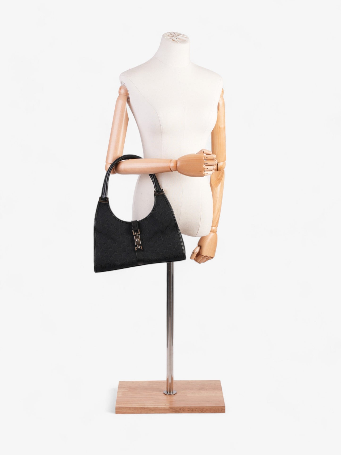 Gucci Jackie ssima Shoulder Bag Canvas Black