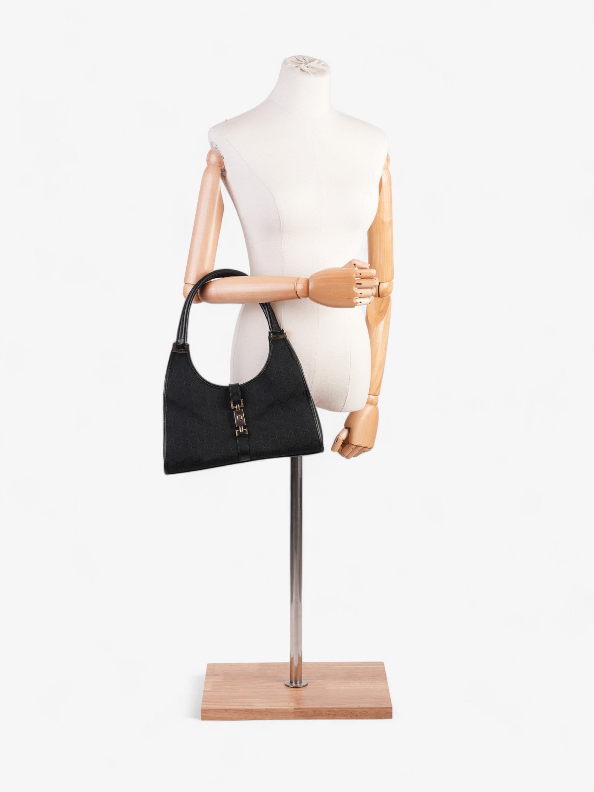 Gucci Jackie ssima Shoulder Bag Canvas Black