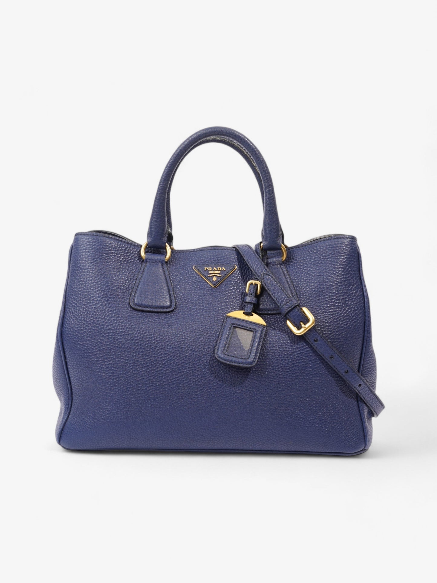 Prada Daino Handbag Leather Saffiano Vitello Travel Bag