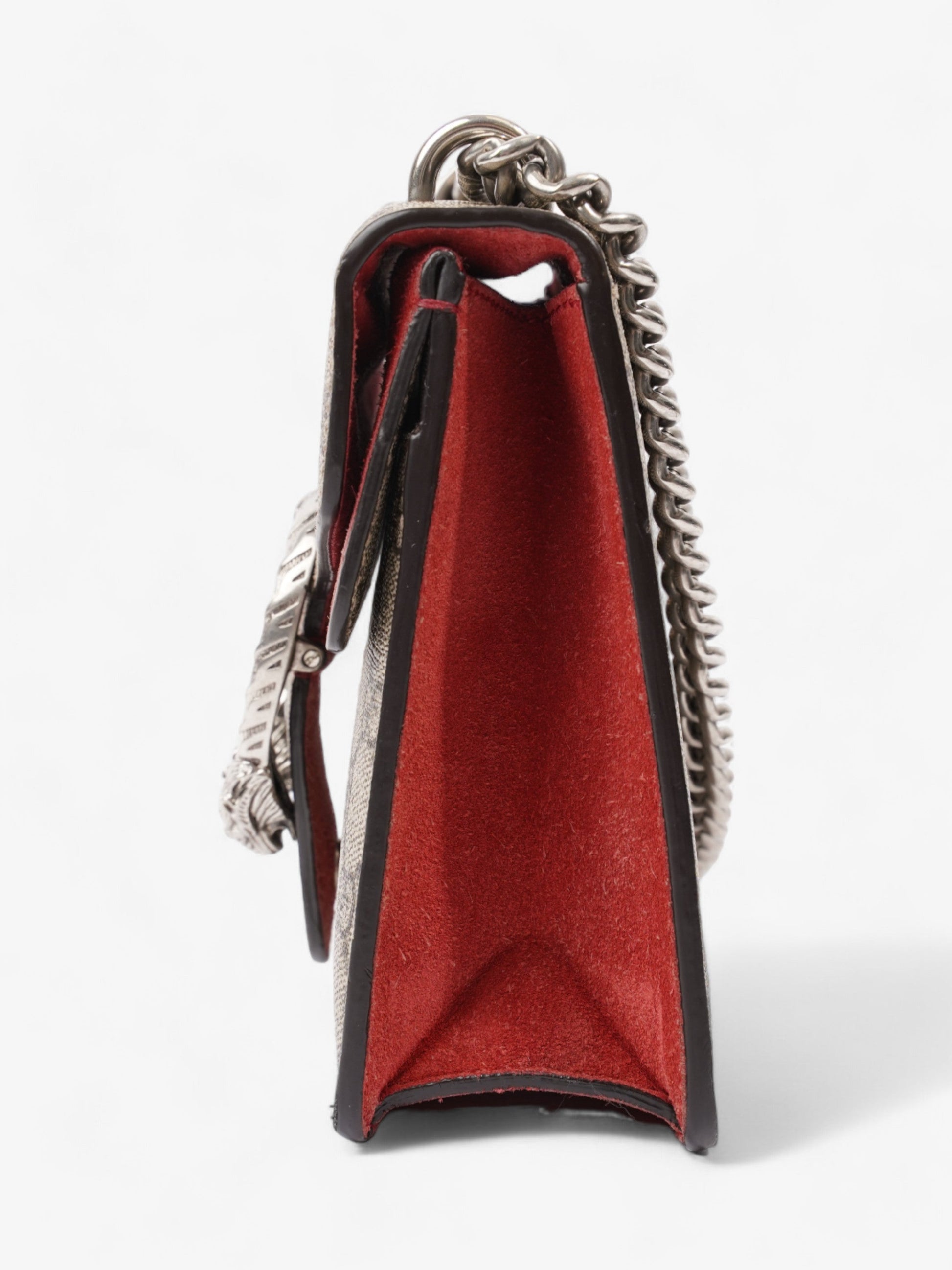 Gucci Dionysus Supreme Print Coated Shoulder Bag Canvas Red