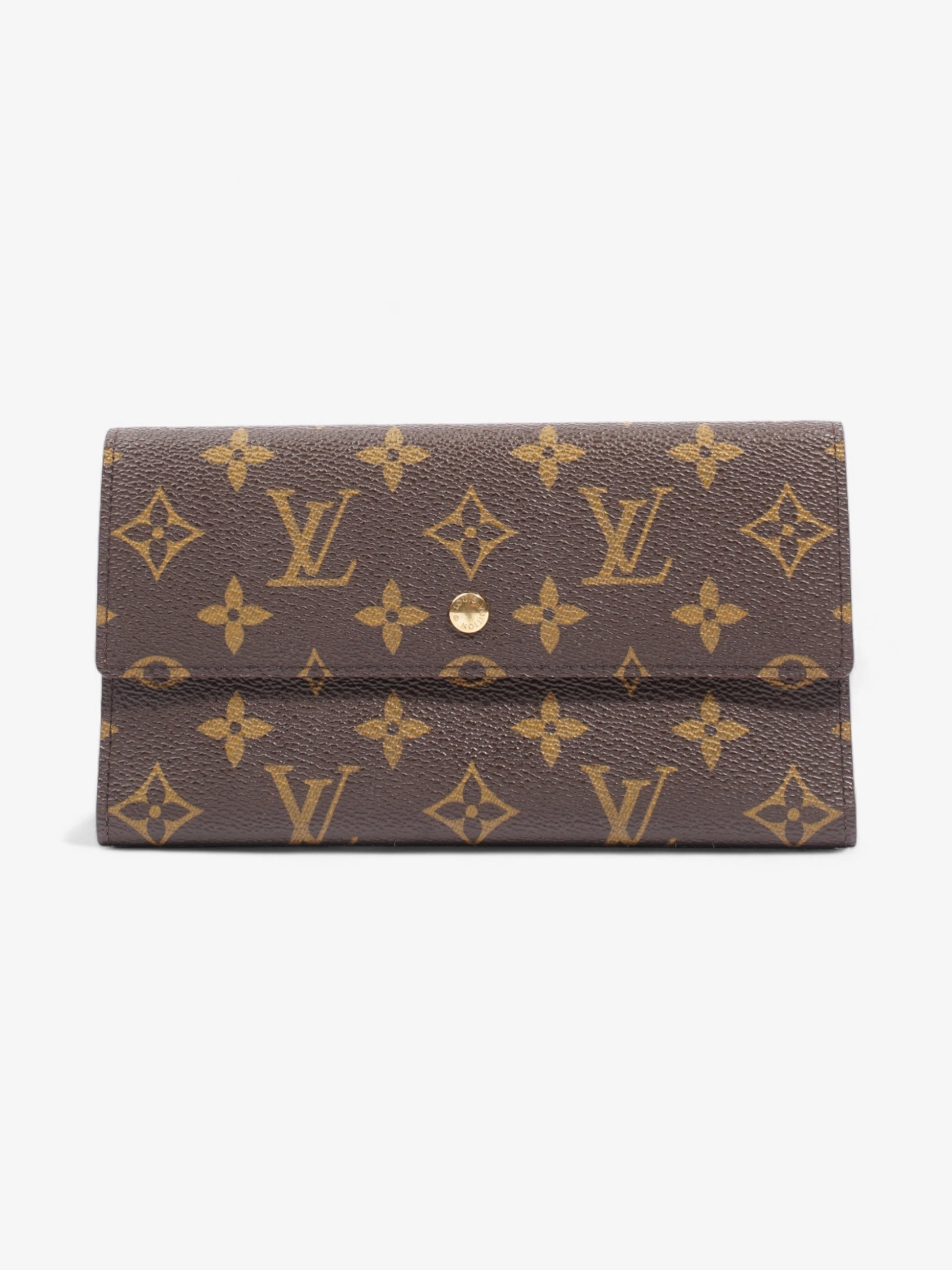 Louis Vuitton Portefeuille International Coated Monogram Canvas Coated Canvas Wallet Case Canvas 3