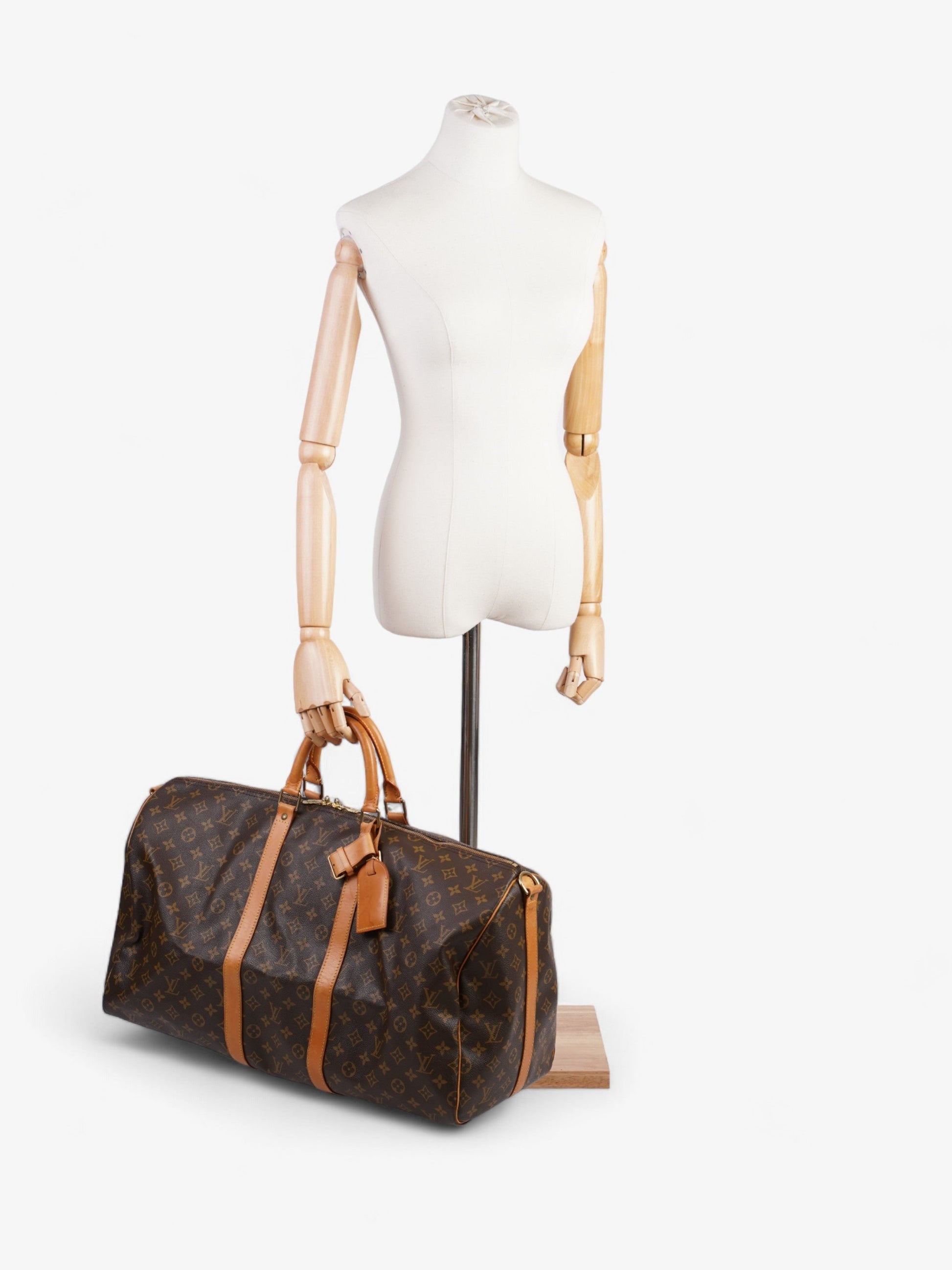 Louis Vuitton Keepall Bandouliere Coated 55 Monogram Canvas Coated Canvas Apparel Canvas 67