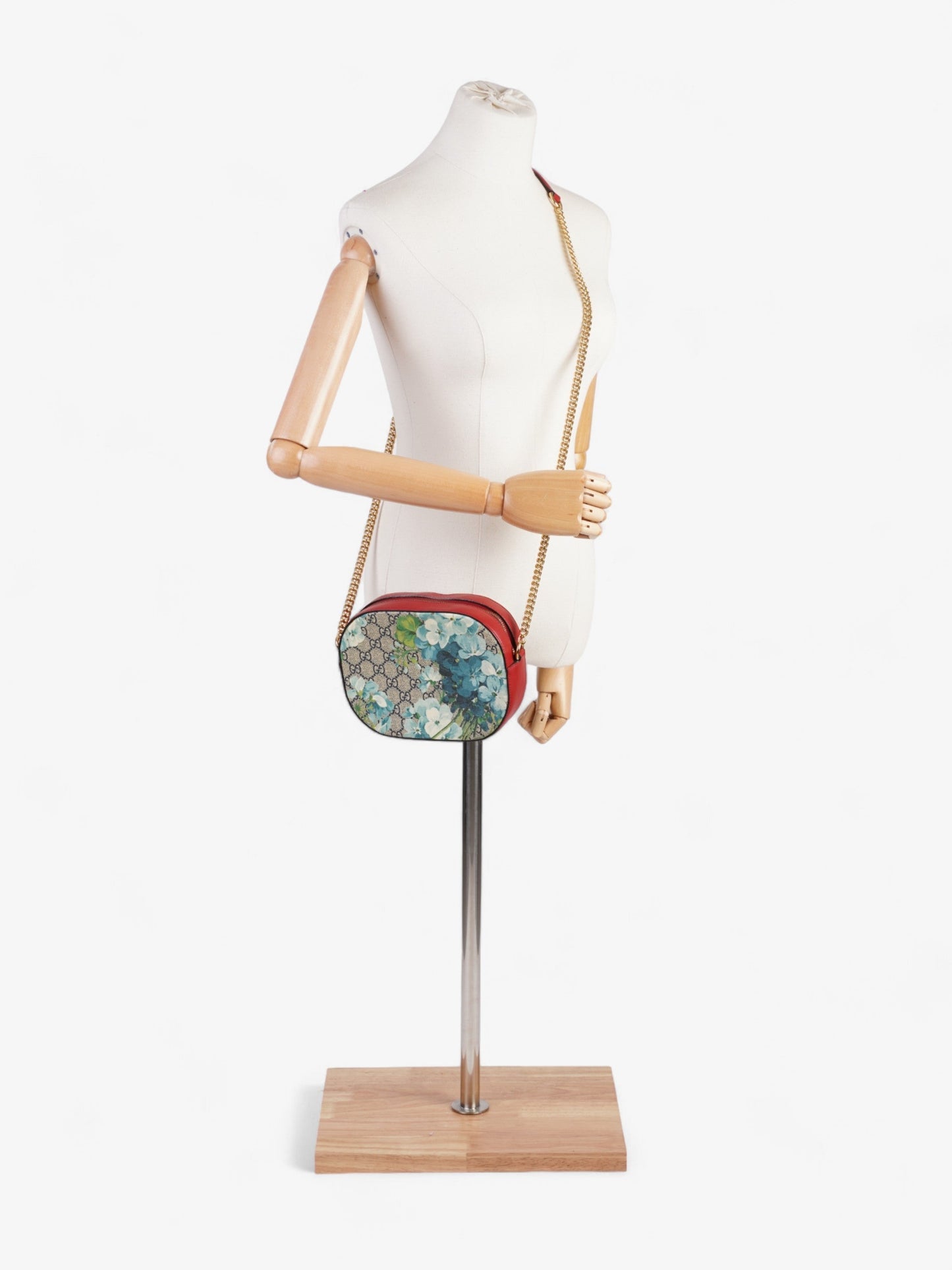 Gucci Blooms Bloom Coated Crossbody Bag Canvas Red