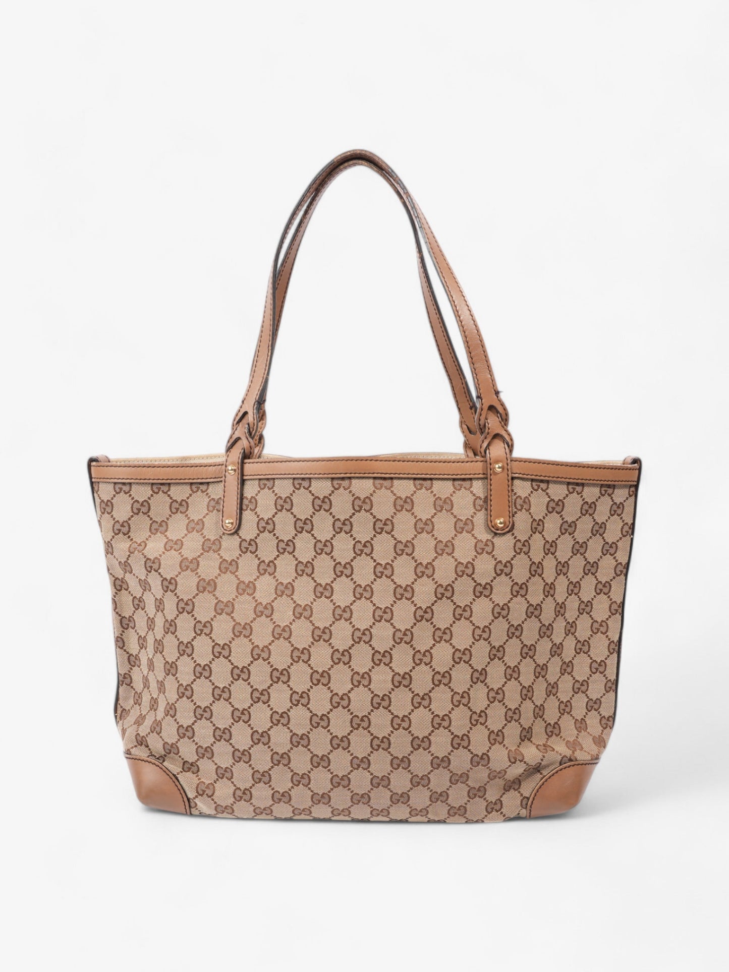 Gucci Tote Canvas Brown Tote Bag Canvas 1