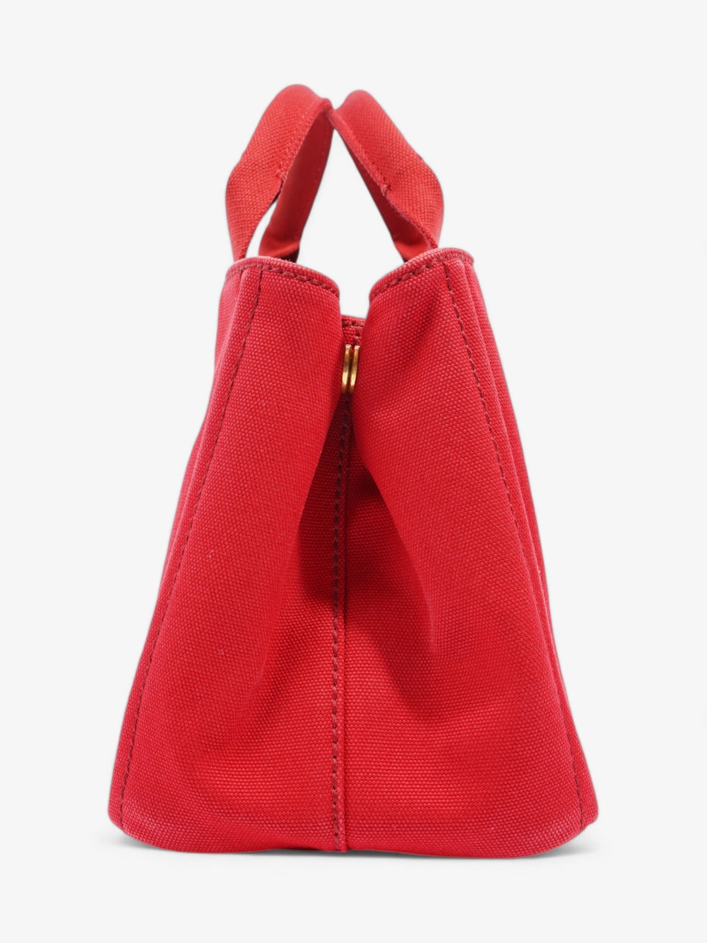 Prada Canapa Tote Cotton Red Tote Bag