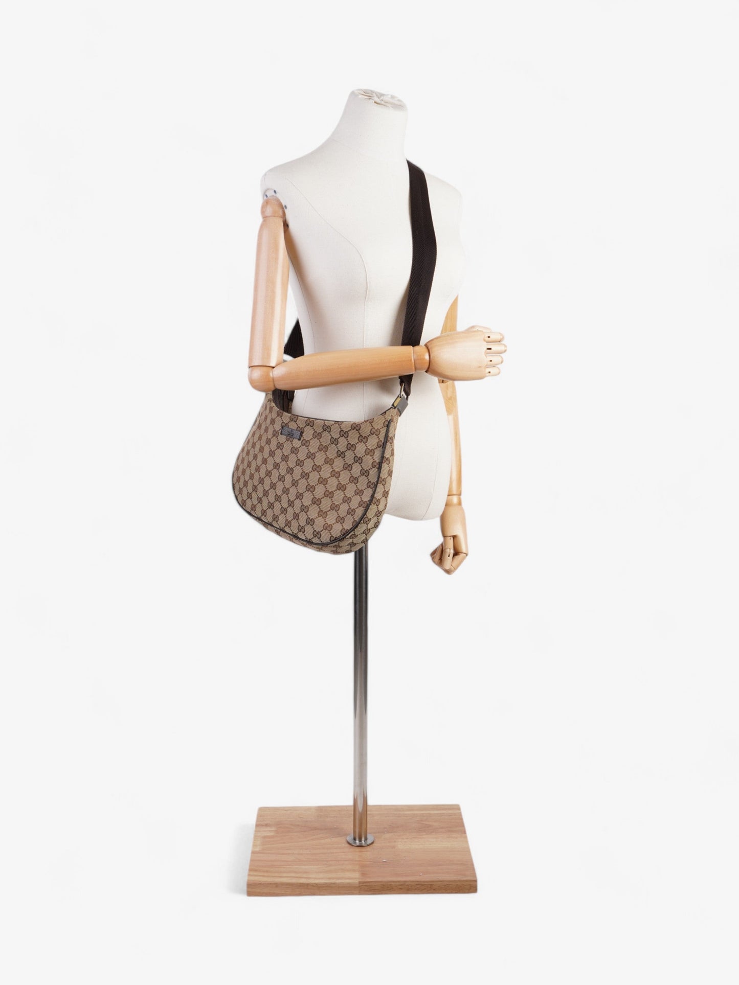 Gucci Shoulder Bag Canvas Brown
