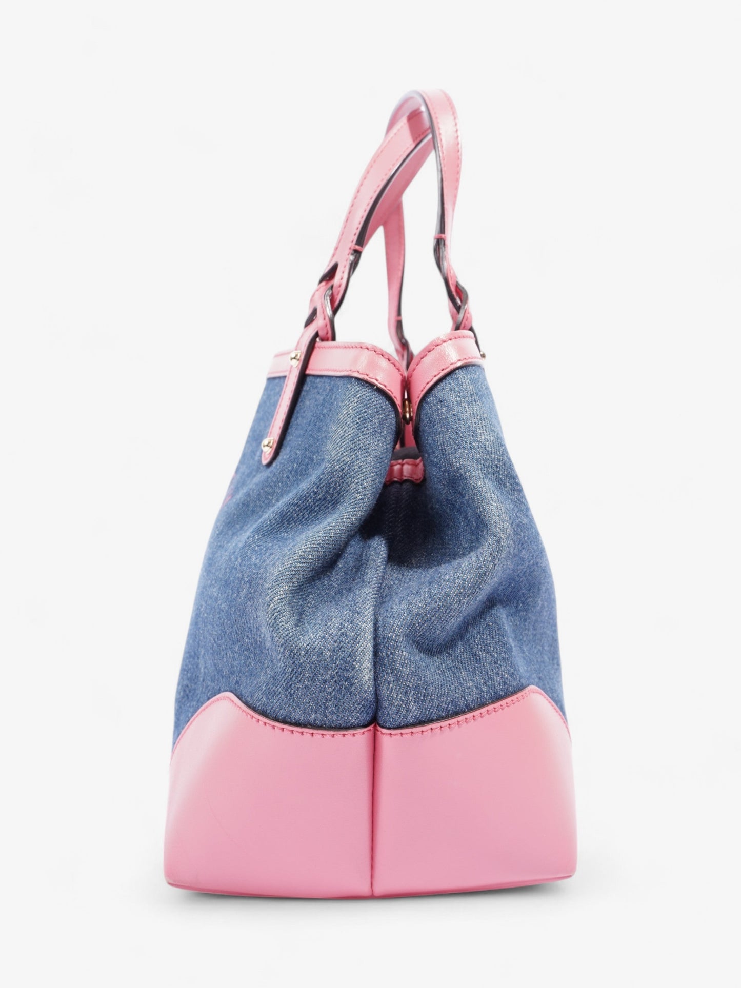 Gucci Craft Logo Tote Bag Denim Blue