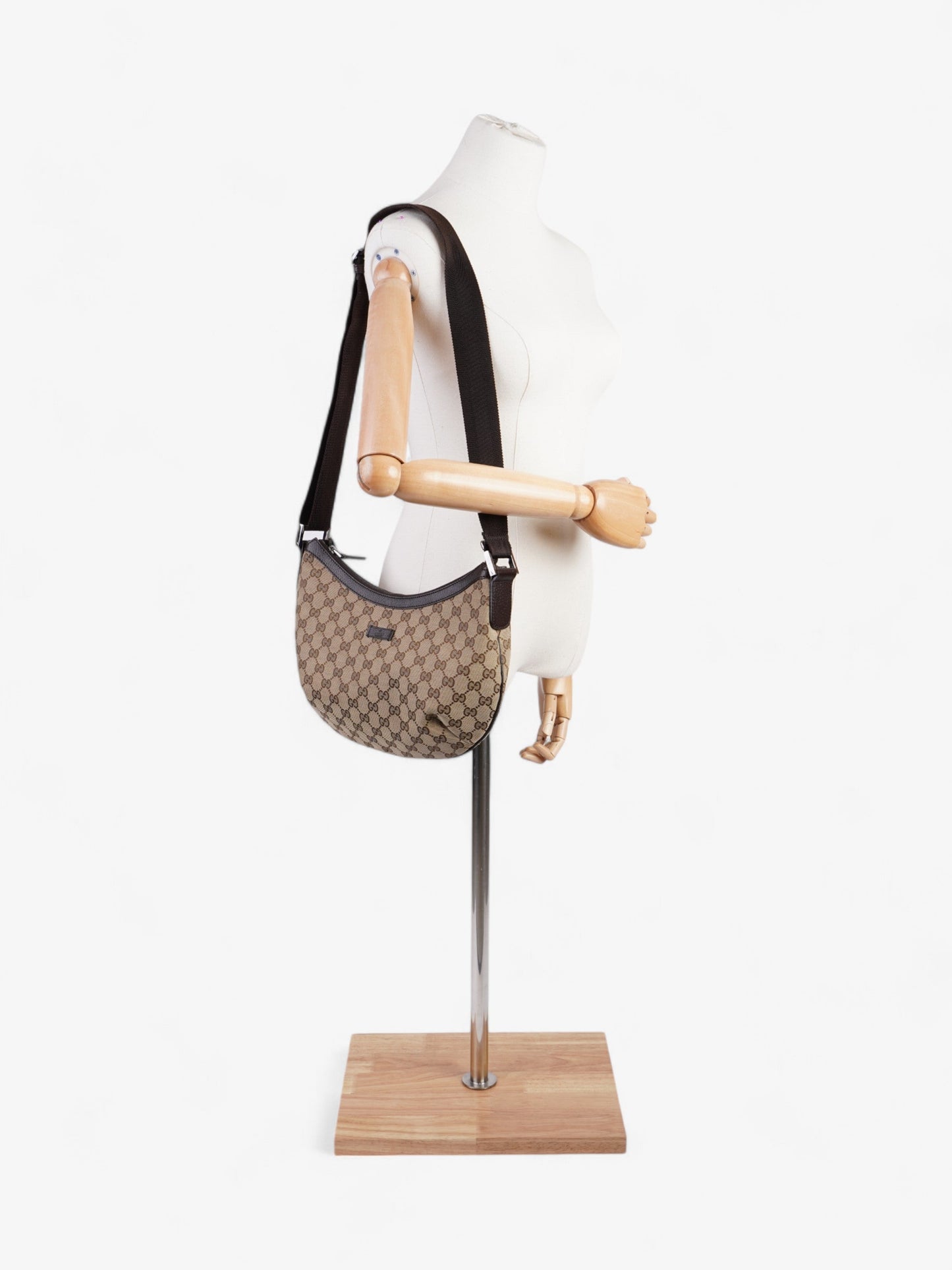 Gucci Shoulder Bag Canvas Brown Brown Canvas