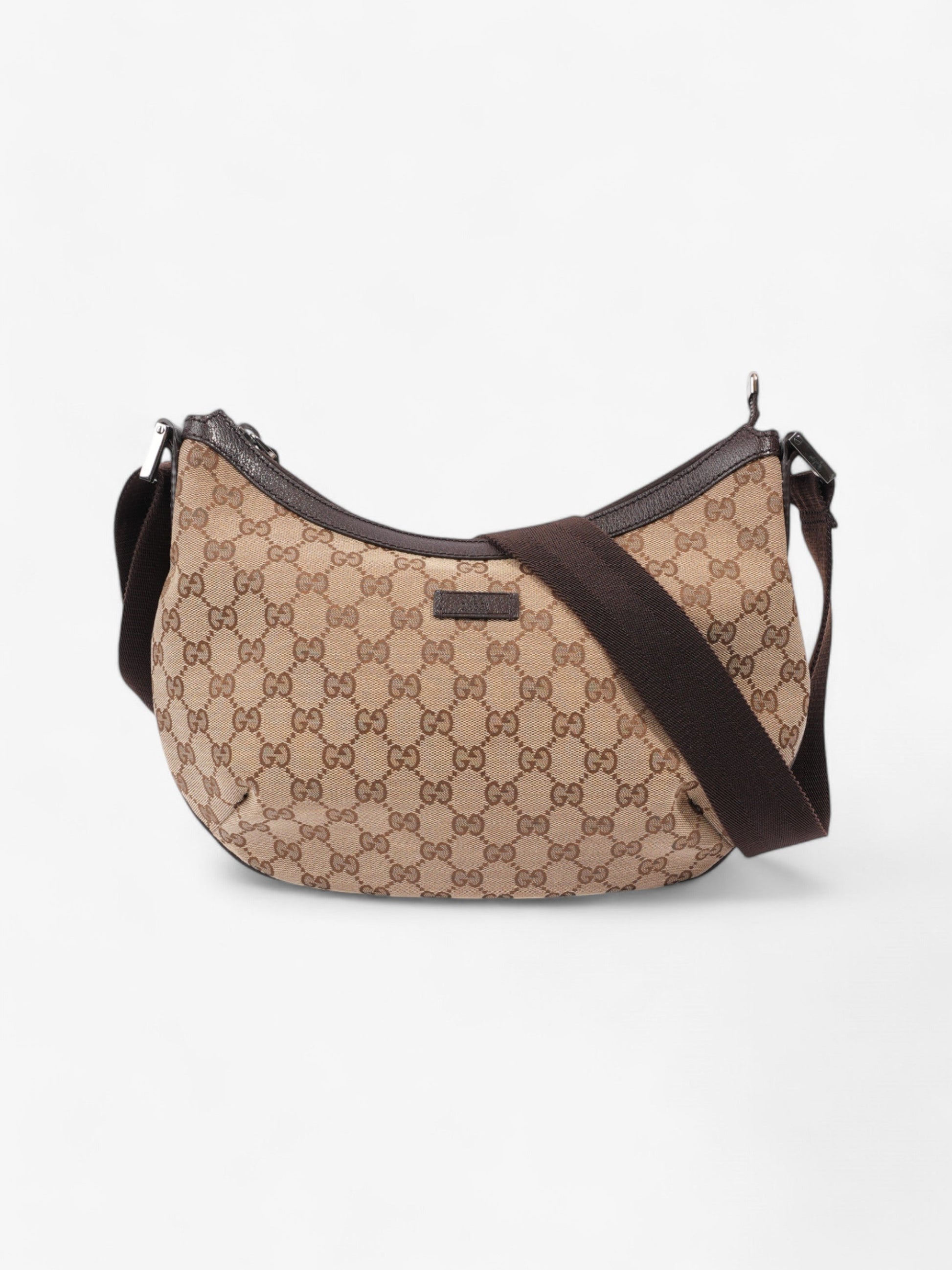 Gucci Shoulder Bag Canvas Brown Brown Canvas