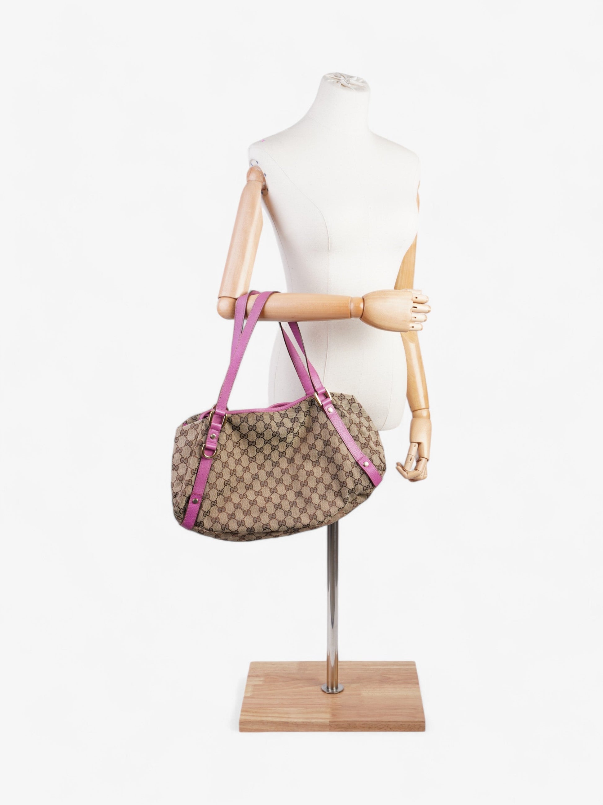 Gucci Tote Bag Supreme Canvas Pink