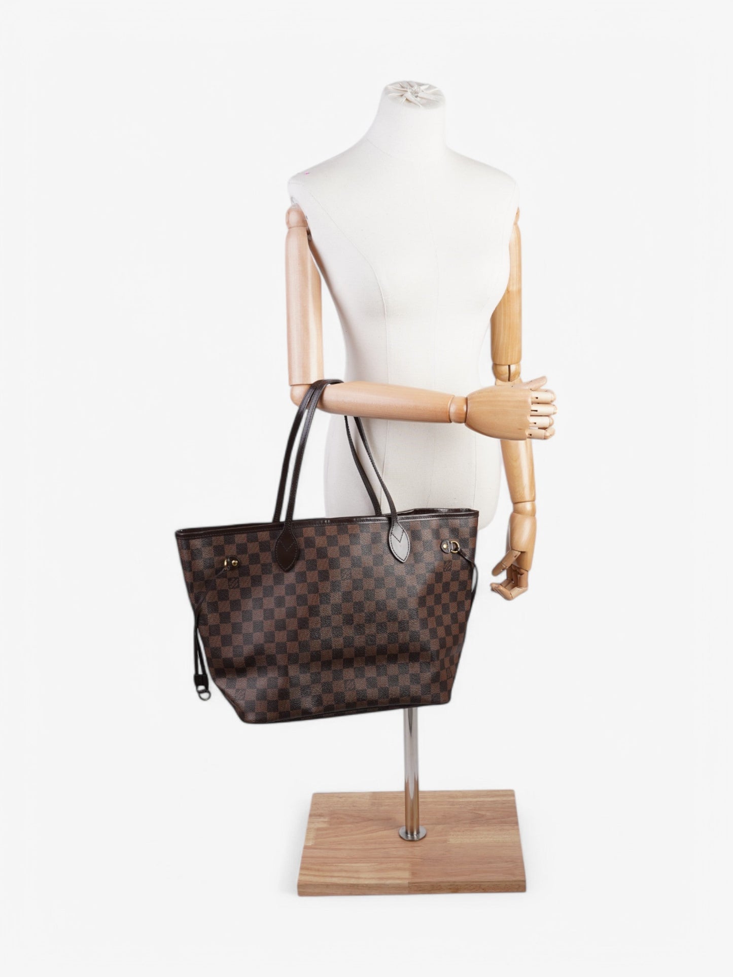 Louis Vuitton Neverfull Ebene Coated MM Damier Canvas Coated Canvas Apparel Mm 55