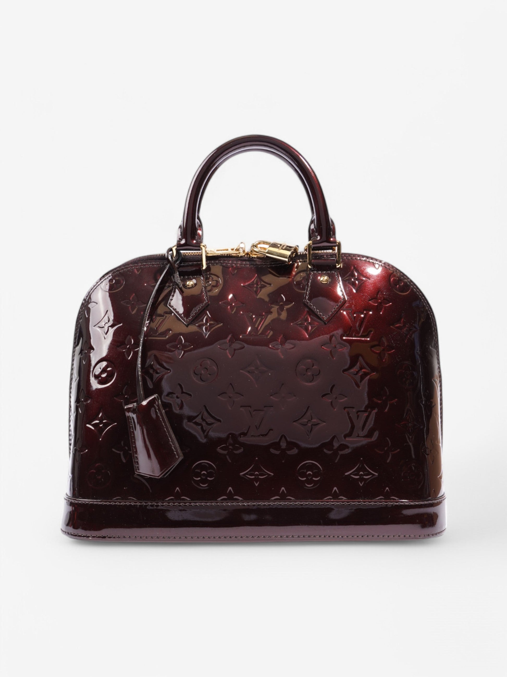 Louis Vuitton Alma Purple PM Vernis Leather Handbag