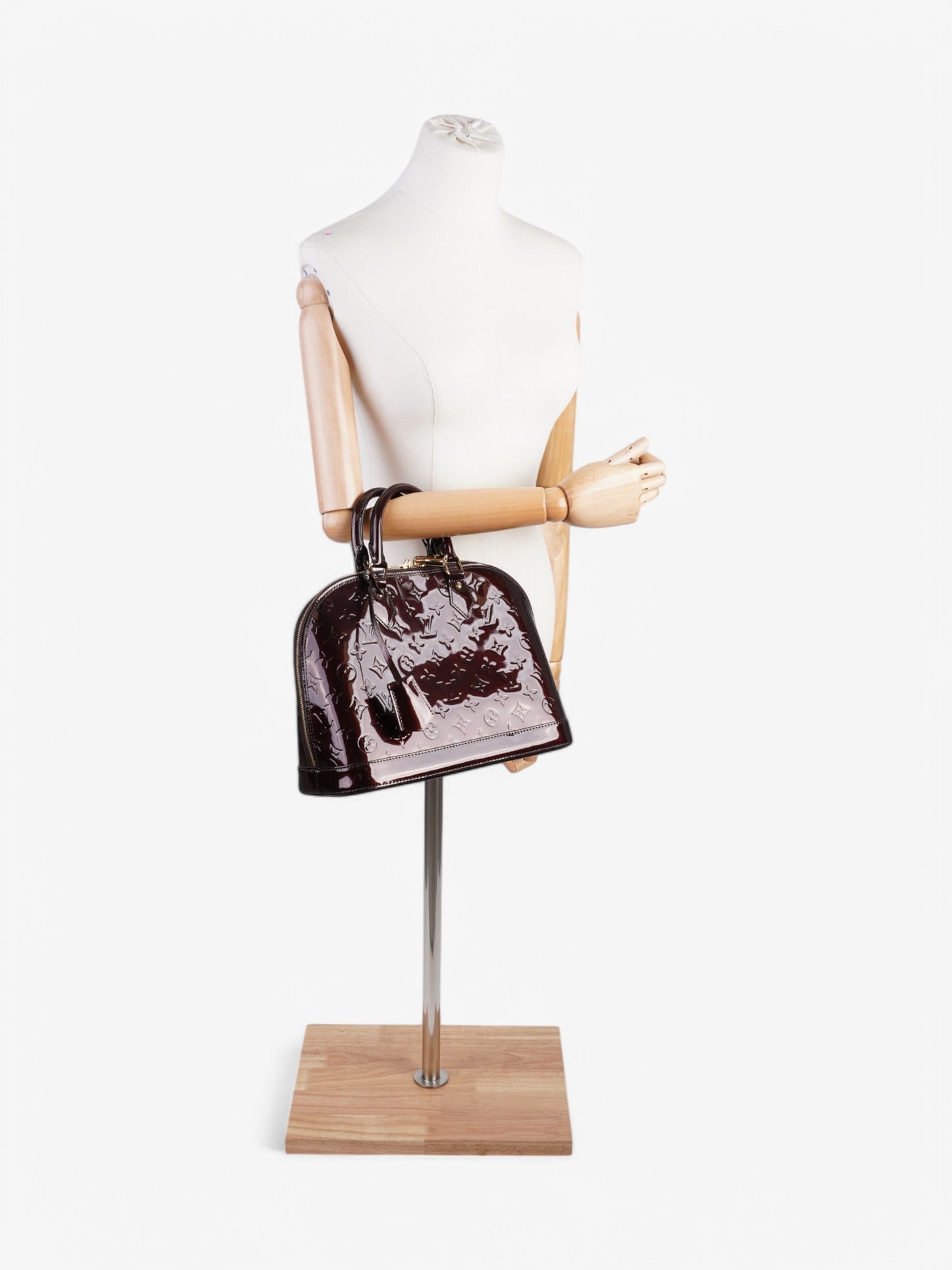 Louis Vuitton Alma Purple PM Vernis Leather Handbag