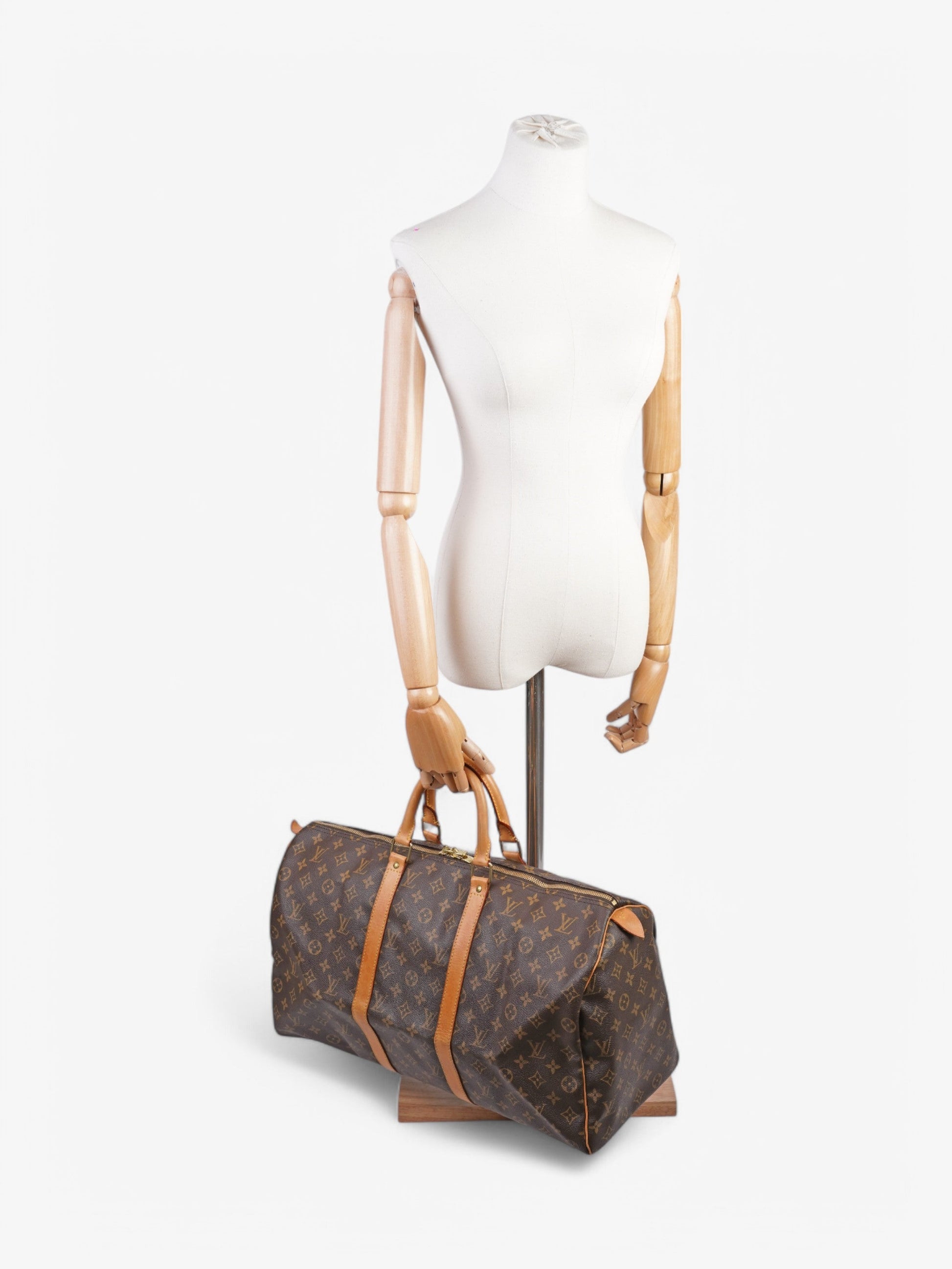 Louis Vuitton Keepall Coated 50 Monogram Canvas Coated Canvas Apparel Canvas 163
