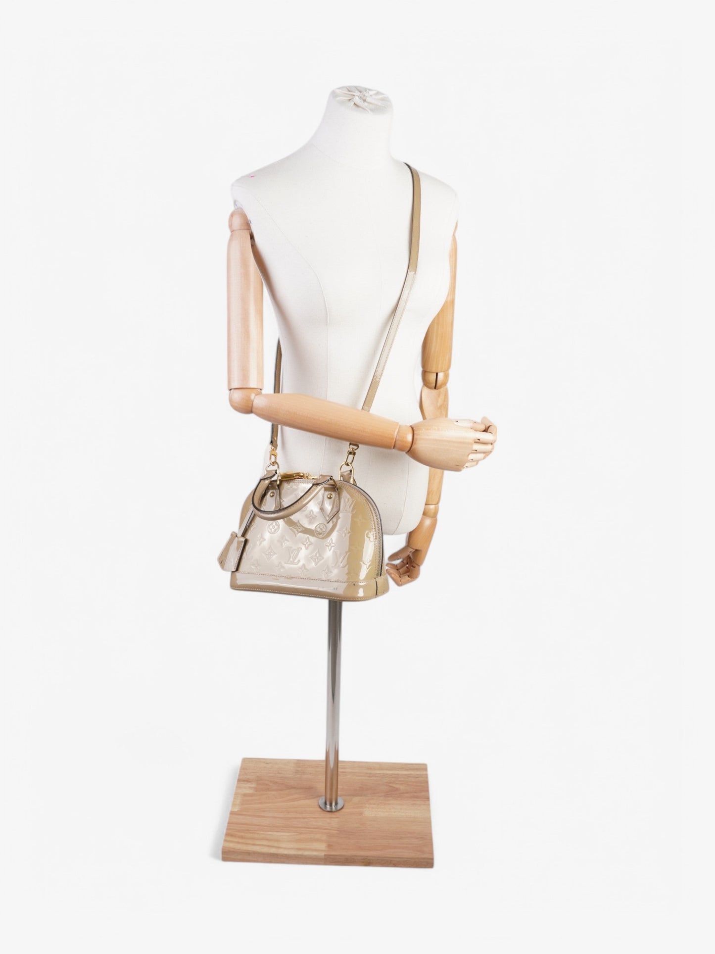 Louis Vuitton Alma BB Vernis Leather Beige Handbag