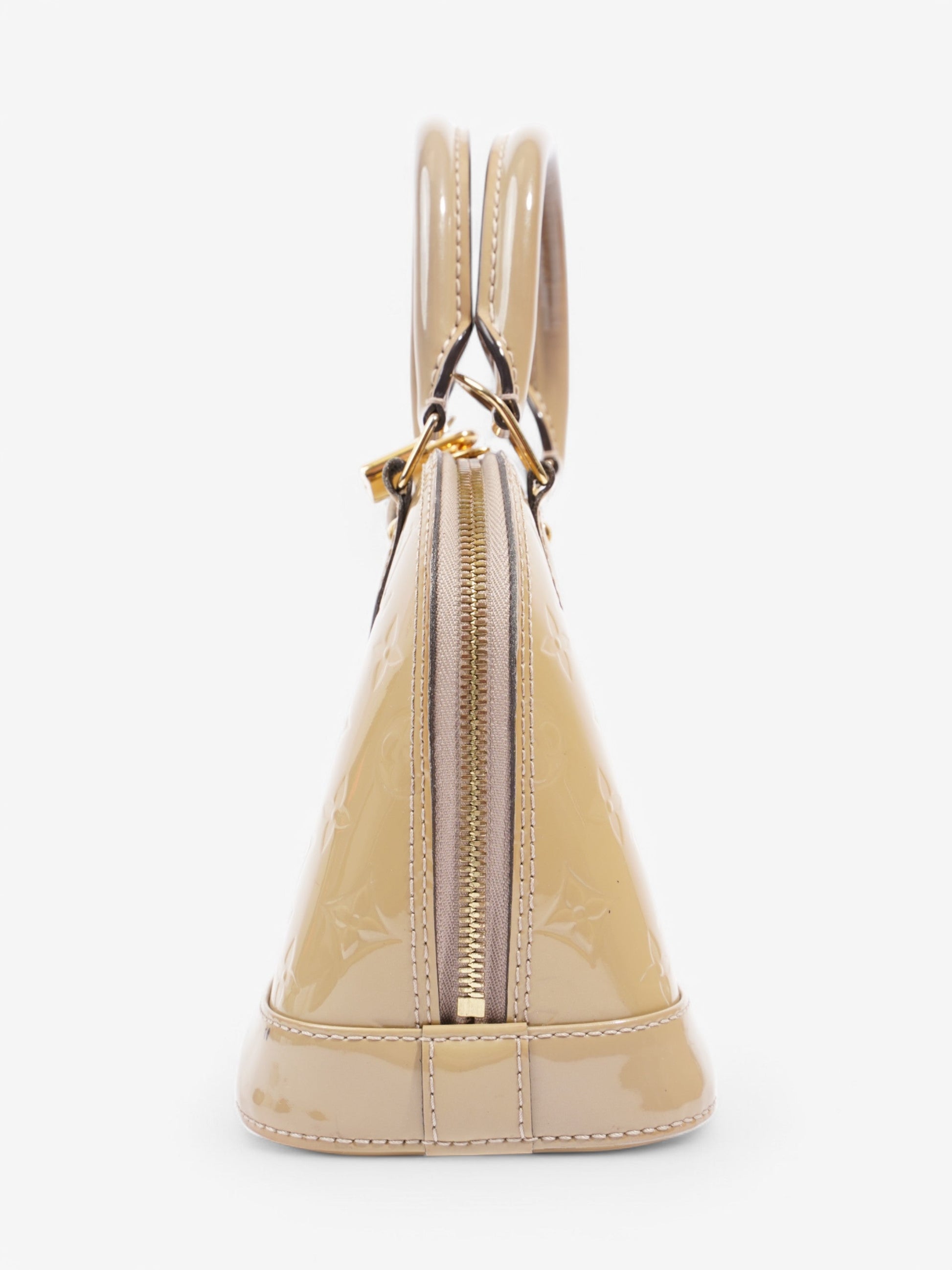Louis Vuitton Alma BB Vernis Leather Beige Handbag