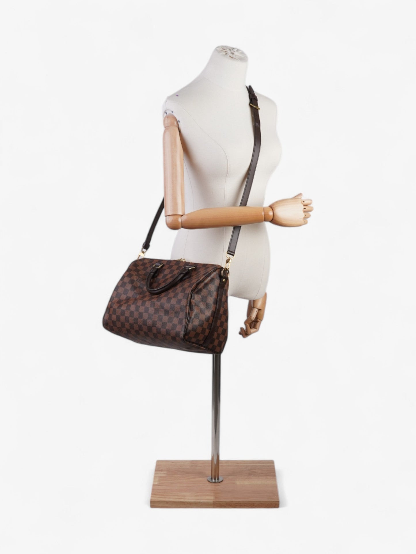 Louis Vuitton Speedy Bandouliere Ebene Coated 30 Canvas Coated Canvas Damier Apparel Canvas 39