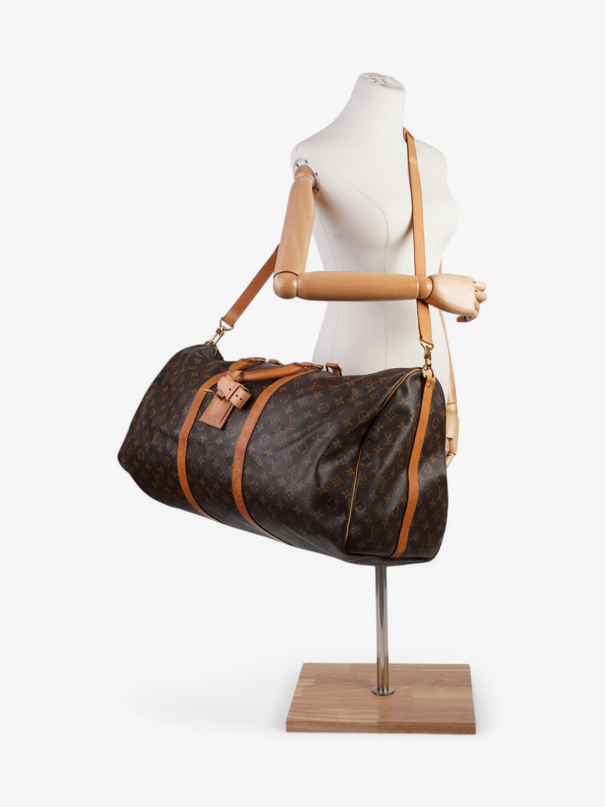 Louis Vuitton Keepall Bandouliere Coated 60 Monogram Canvas Coated Canvas Apparel Canvas 91