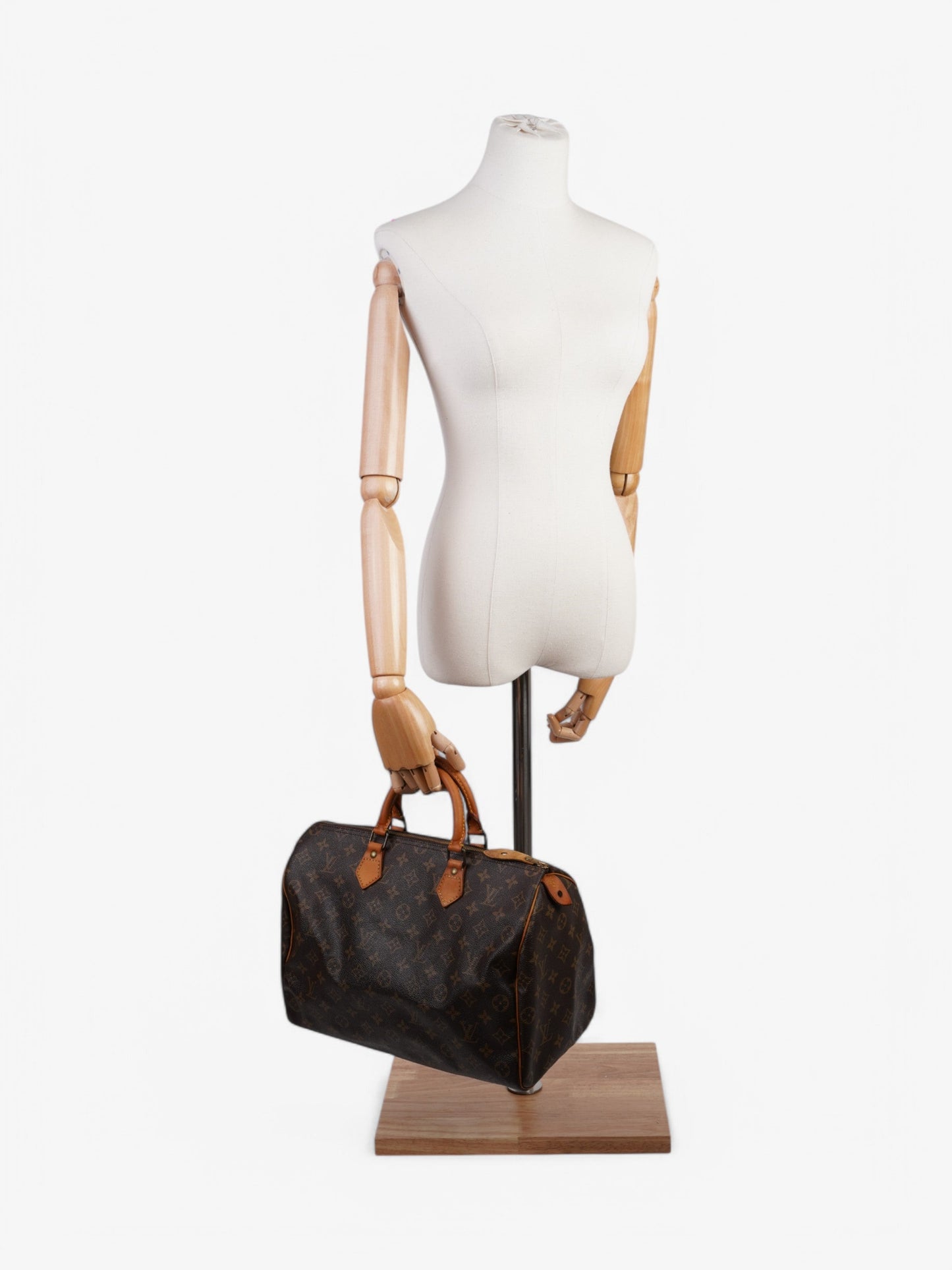 Louis Vuitton Speedy Coated 35 Monogram Canvas Coated Canvas Apparel Canvas 216