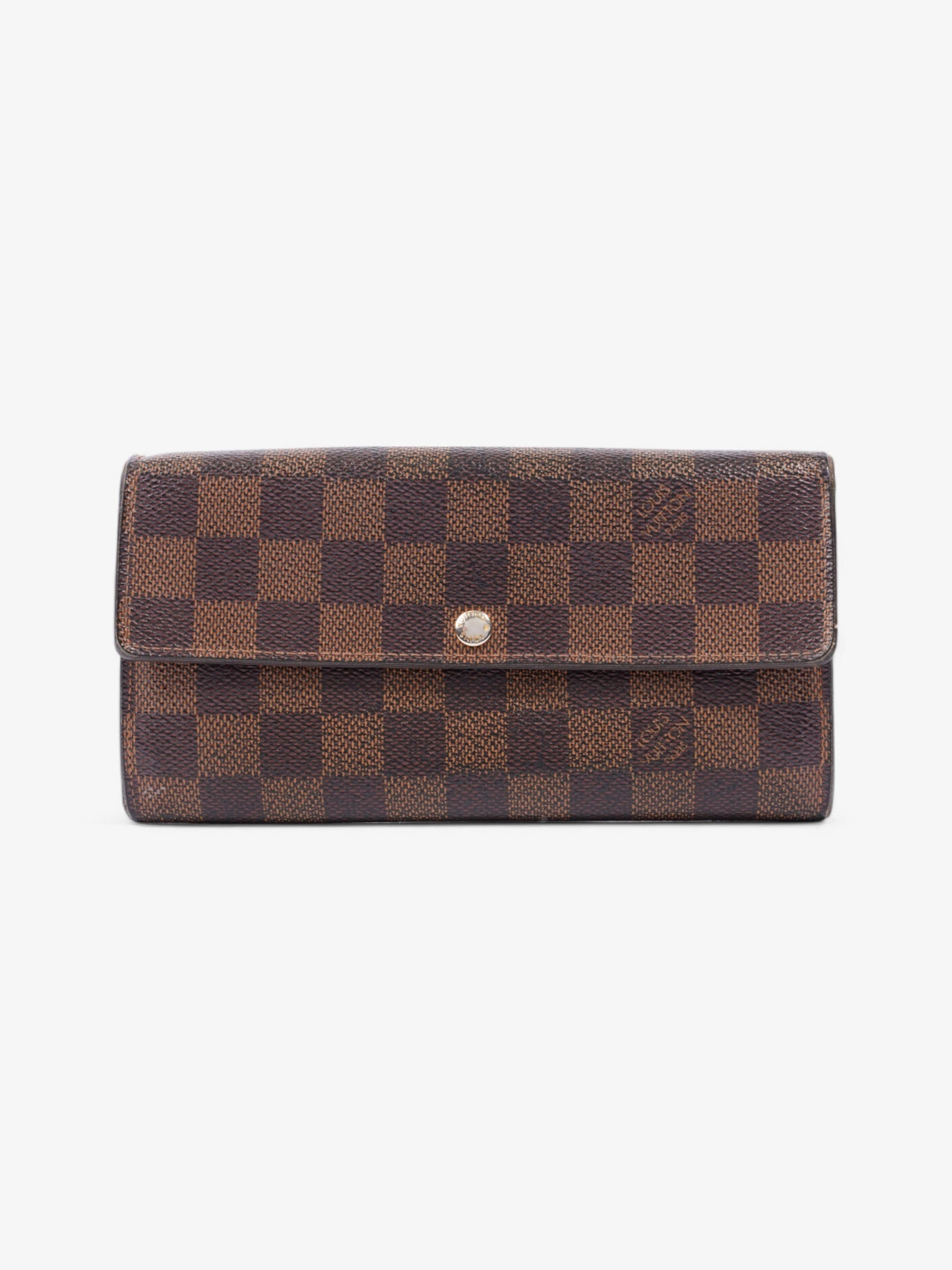 Louis Vuitton Sarah Ebene Coated Canvas Damier Wallet Case Canvas 7