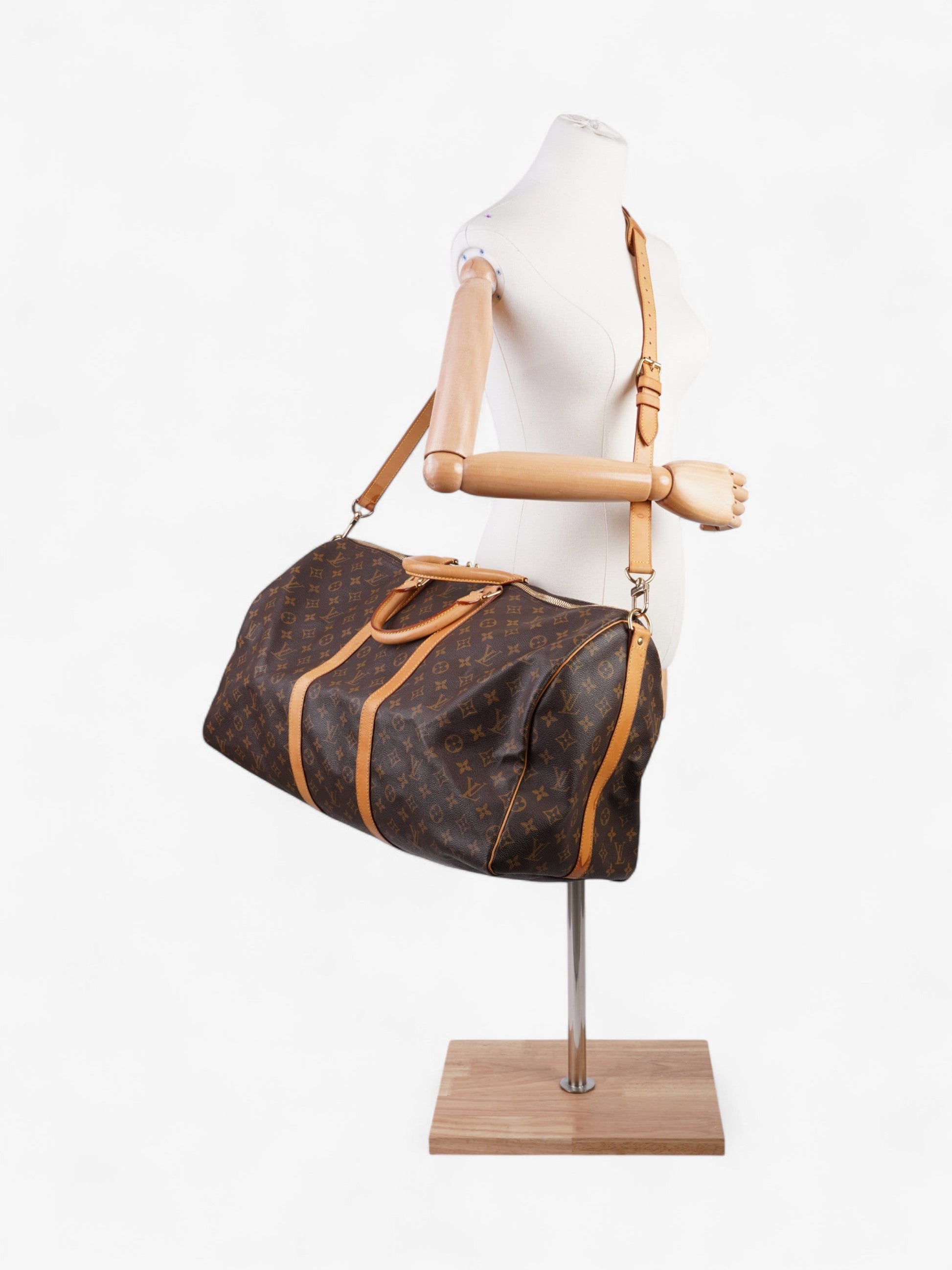 Louis Vuitton Keepall Bandouliere Coated 55 Monogram Canvas Coated Canvas Apparel Canvas 98