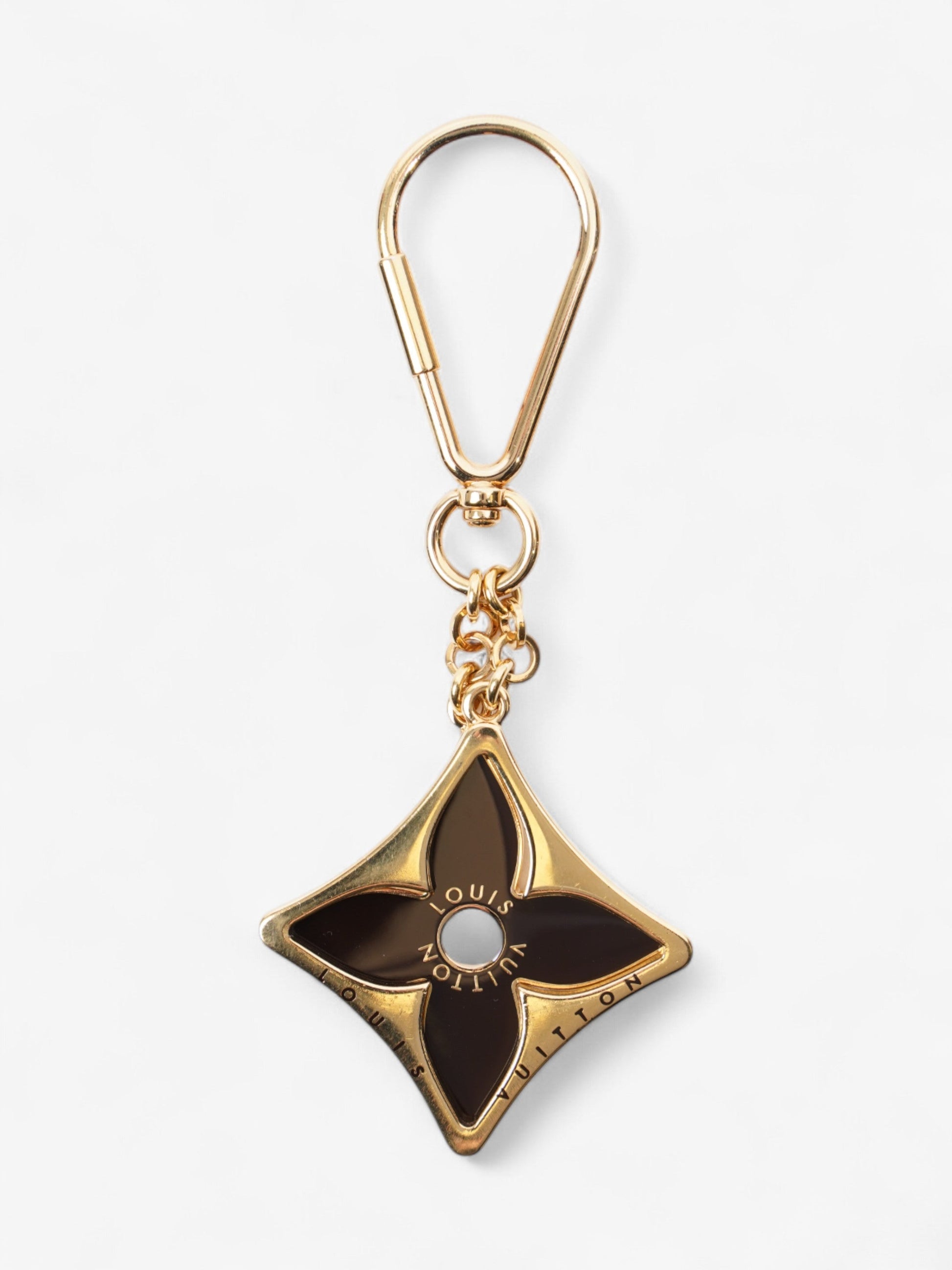 Louis Vuitton Porto Cure Puzzle Charm Plated Gold Key Chain