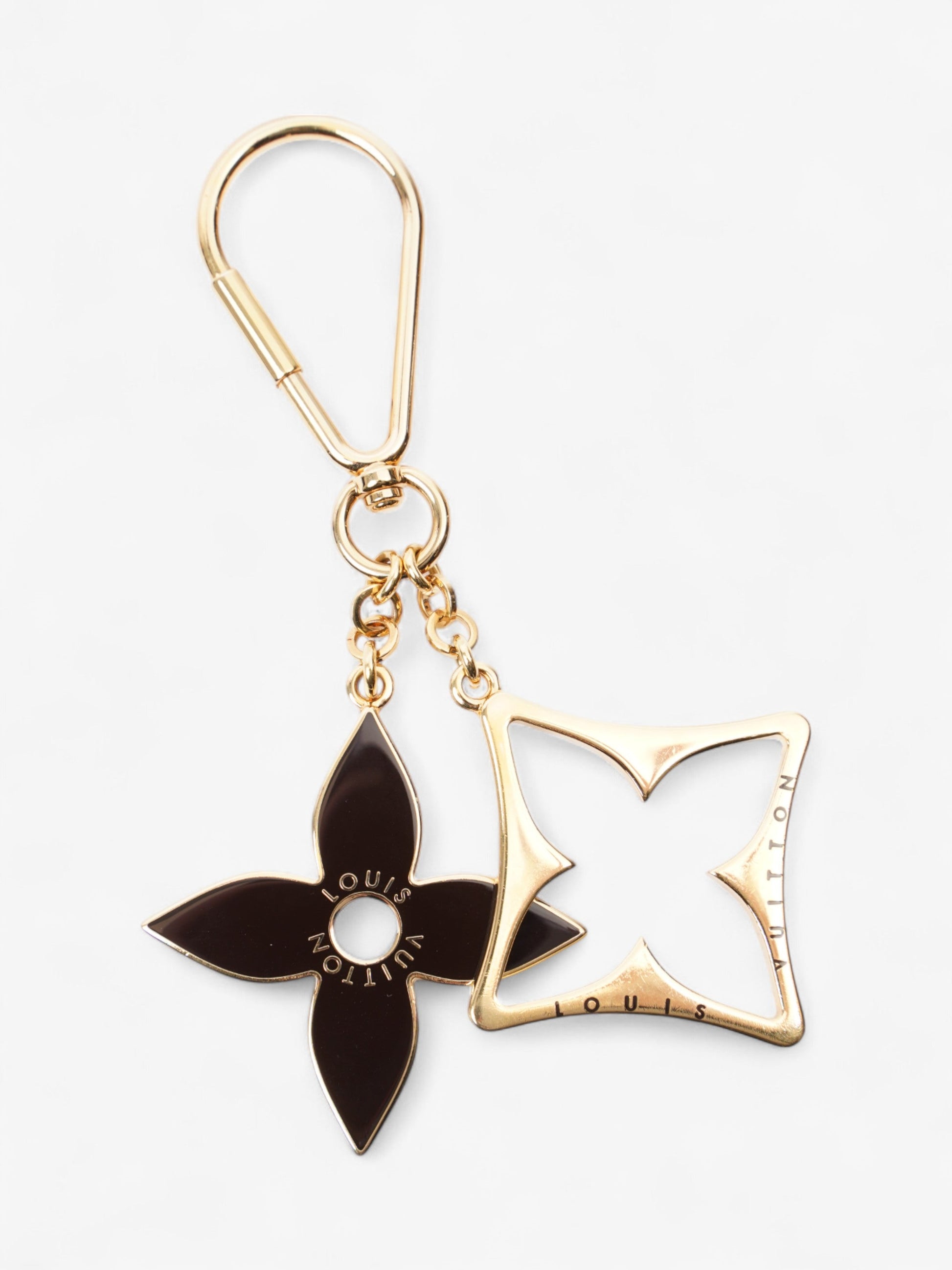 Louis Vuitton Porto Cure Puzzle Charm Plated Gold Key Chain