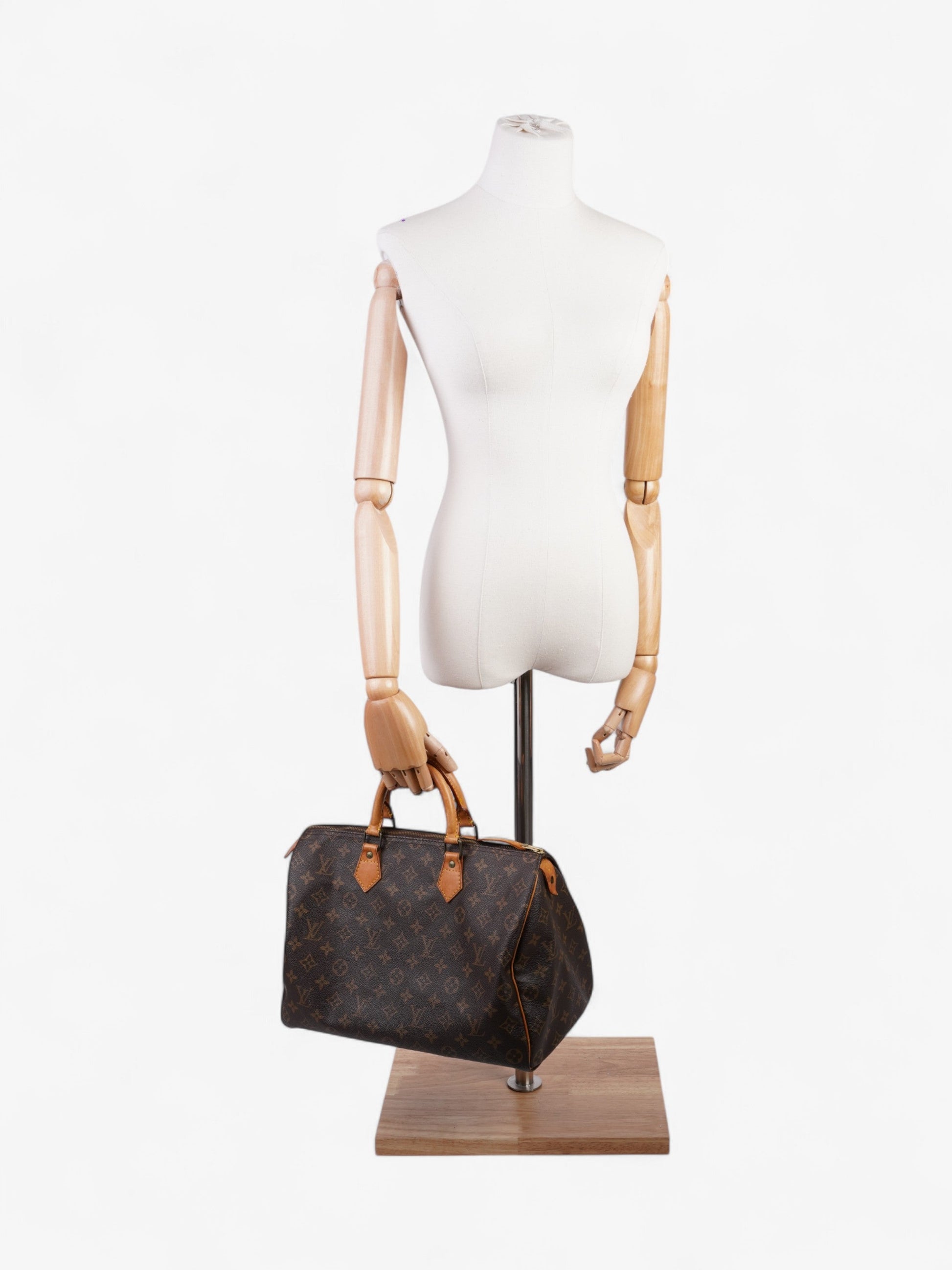 Louis Vuitton Speedy Coated 35 Monogram Canvas Coated Canvas Apparel Canvas 236