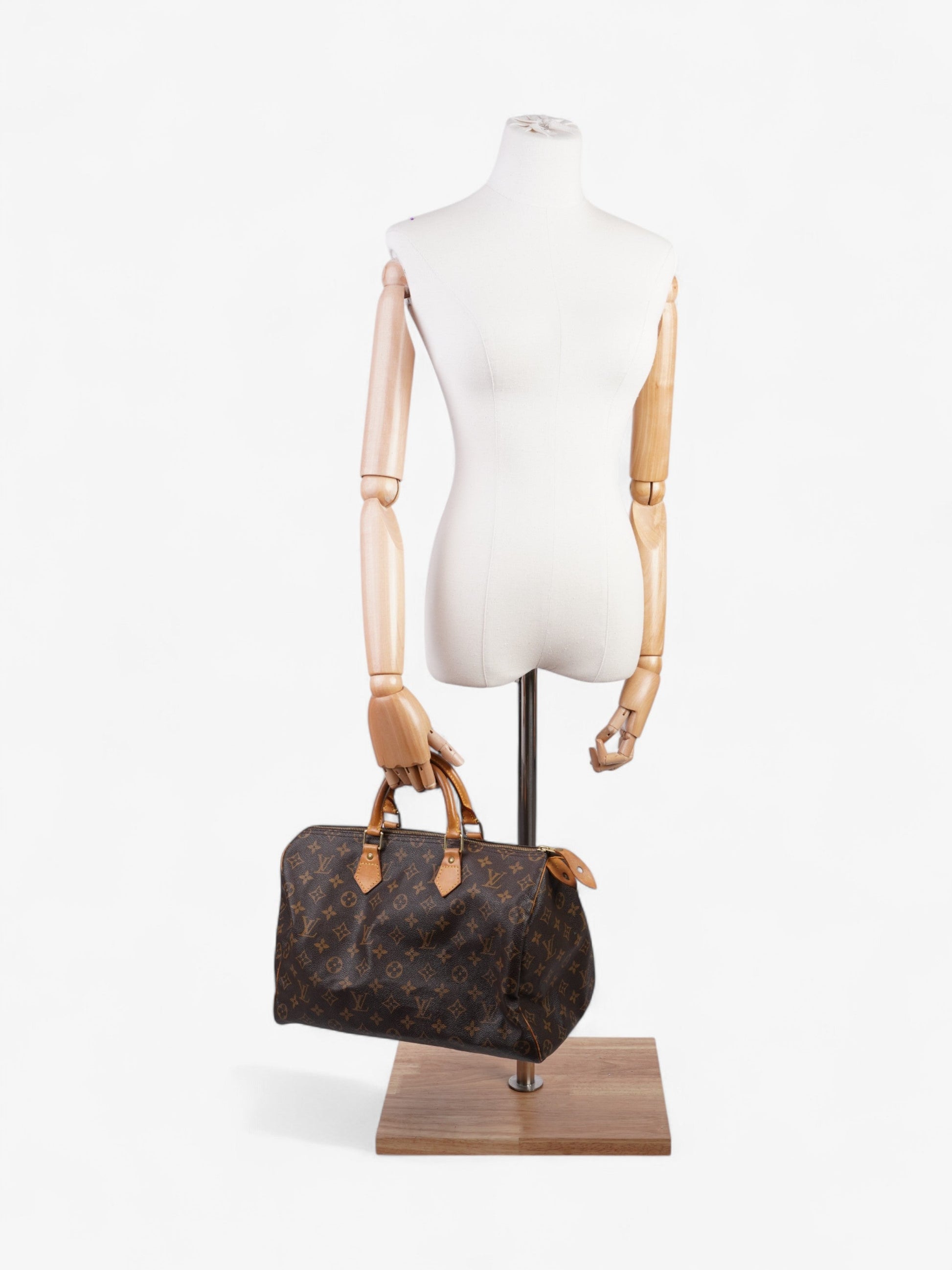 Louis Vuitton Speedy Coated 35 Monogram Canvas Coated Canvas Apparel Canvas 240