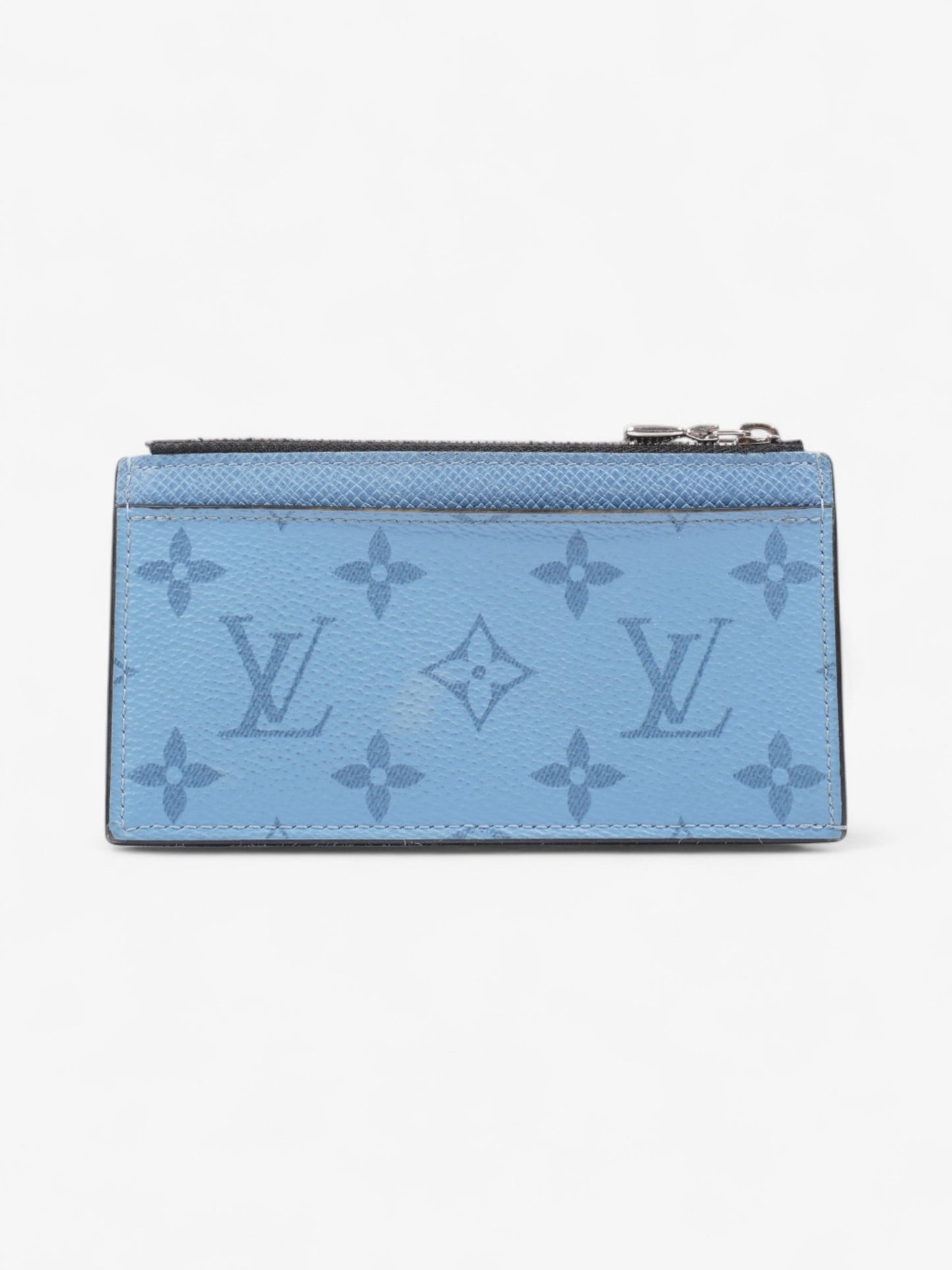 Louis Vuitton Card Holder Leather Blue Wallet Case