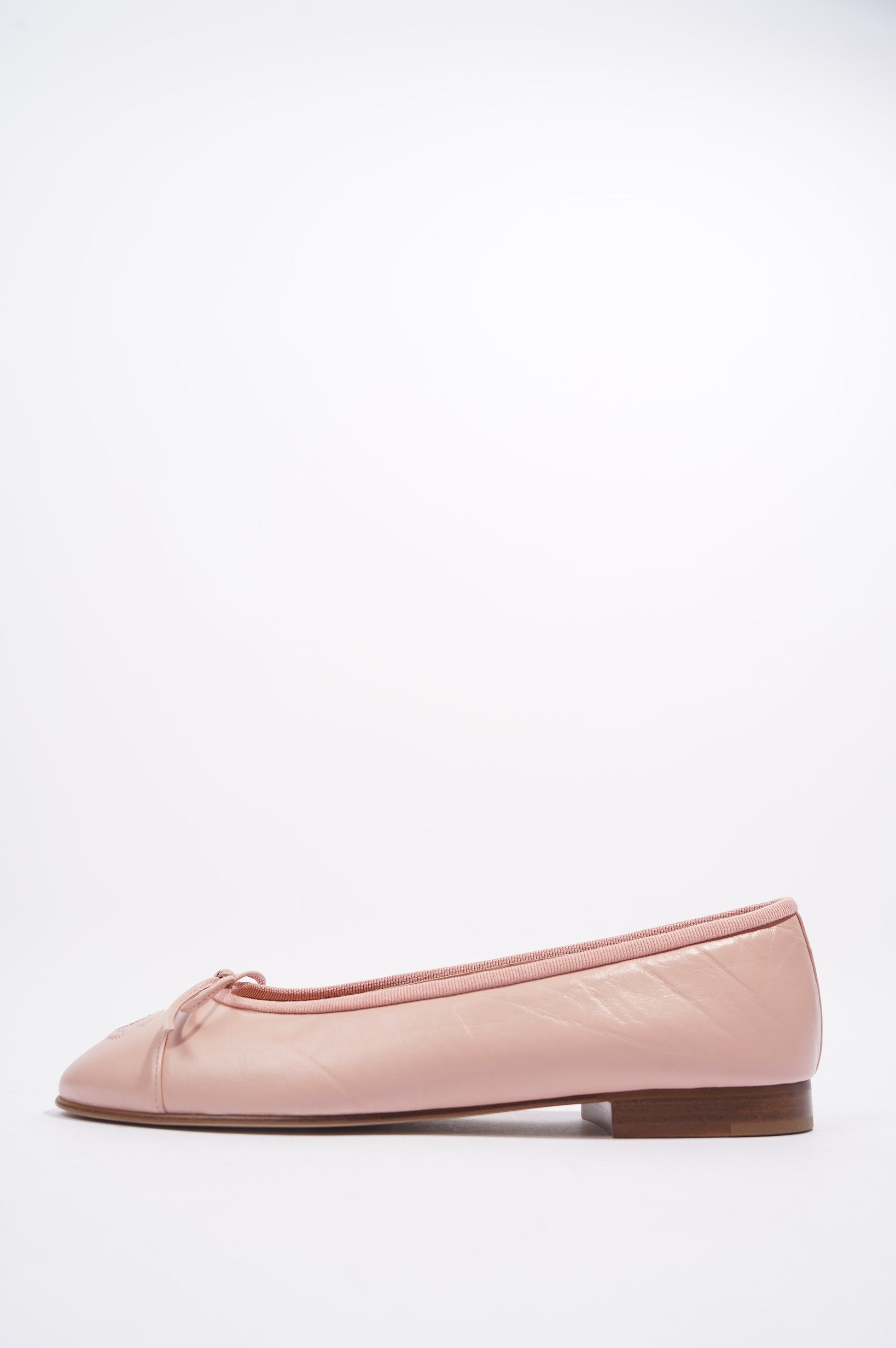 Chanel CC Ballet Flats Pink Leather EU 37 UK 4
