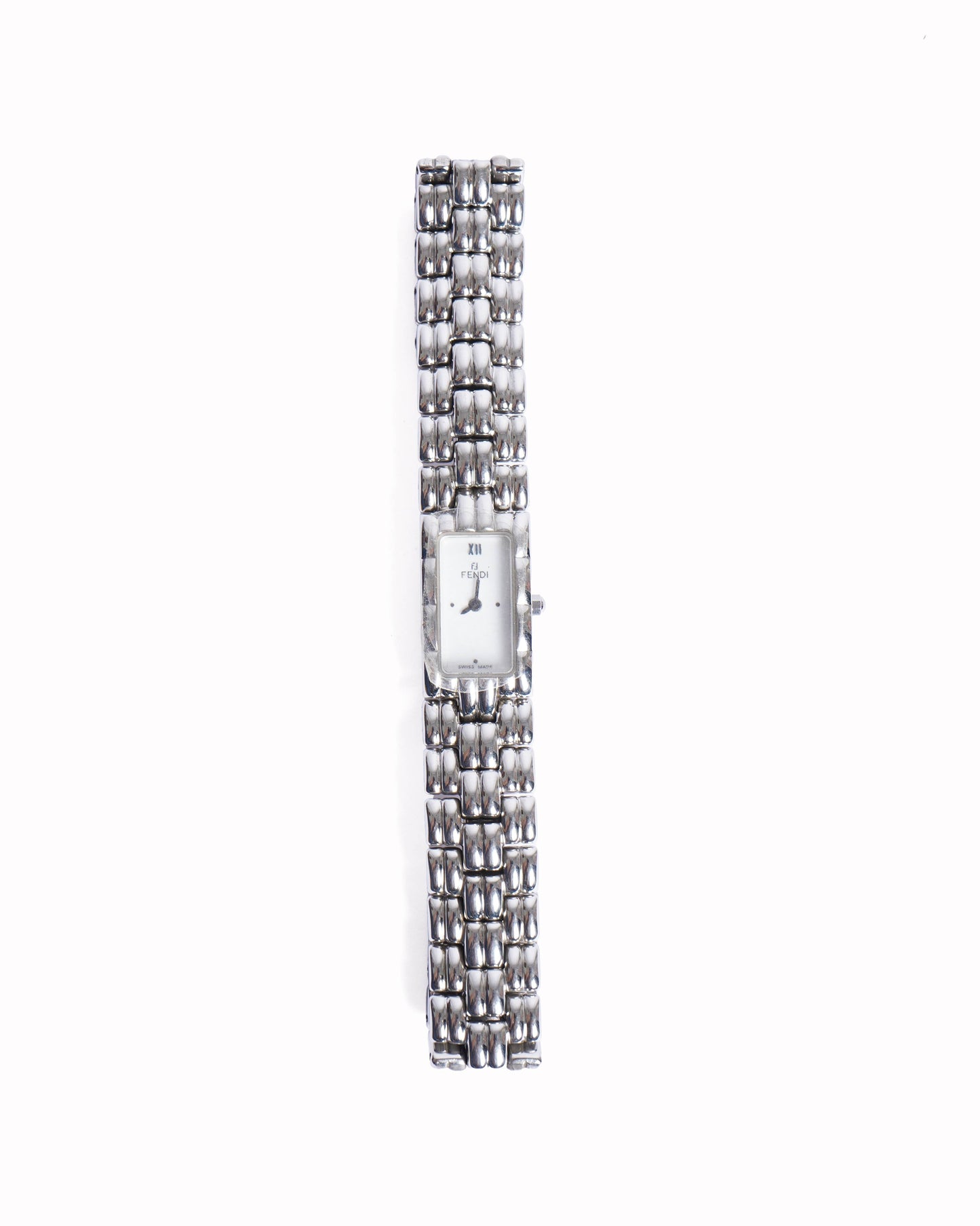 Fendi Handbag Stainless Steel Watch In Silverstone Made In
