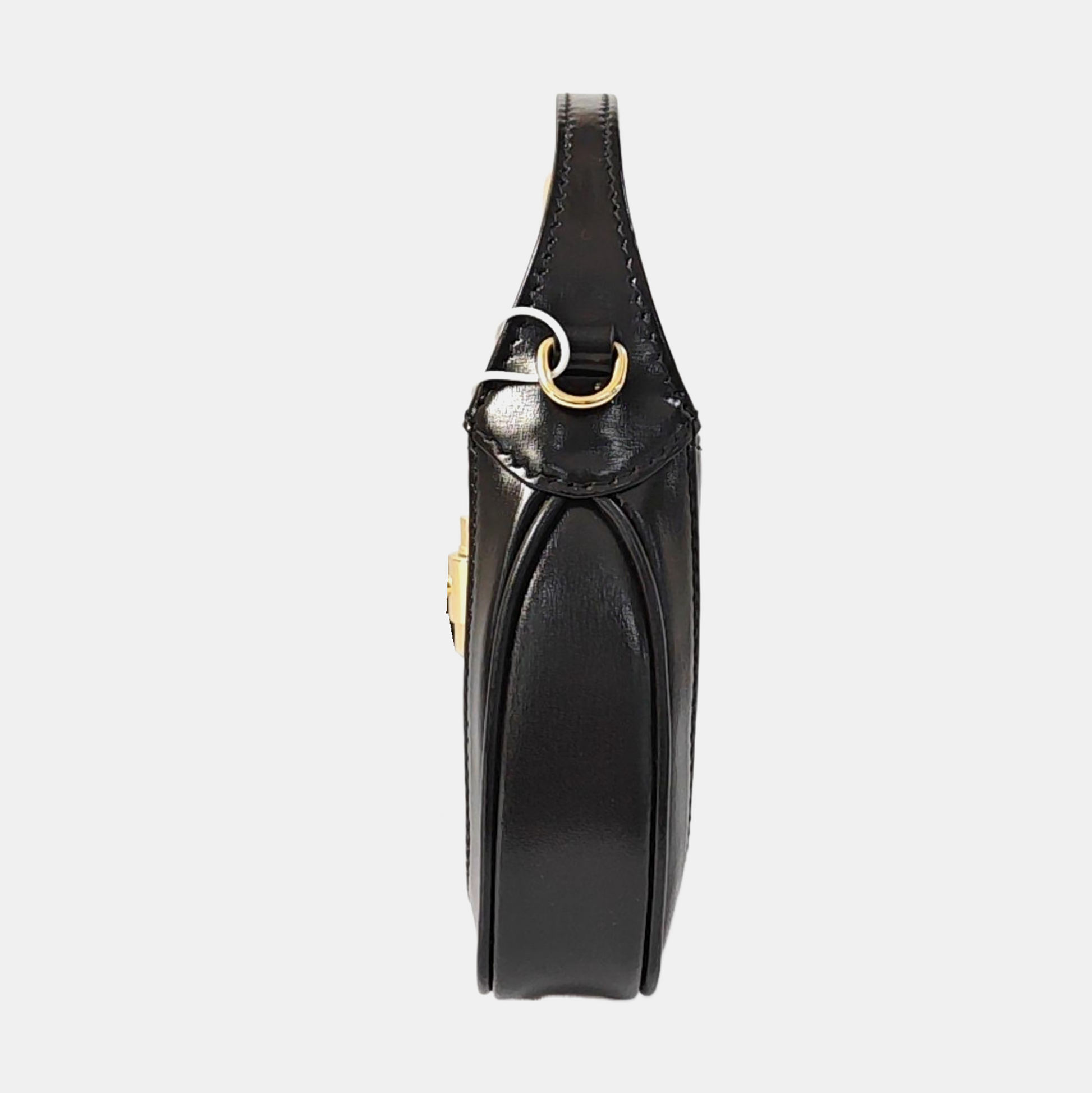 Gucci Jackie Micro Strap Leather Black Chain Crossbody Bag