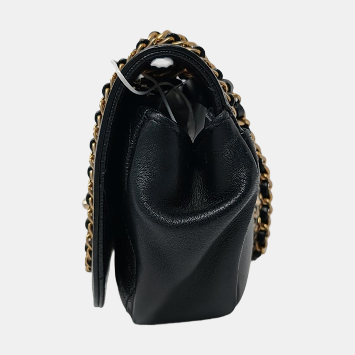 Chanel Lovely Chains Flap Calfskin Hardware -19 Black Gold Leather Shoulder Bag Hardware 20