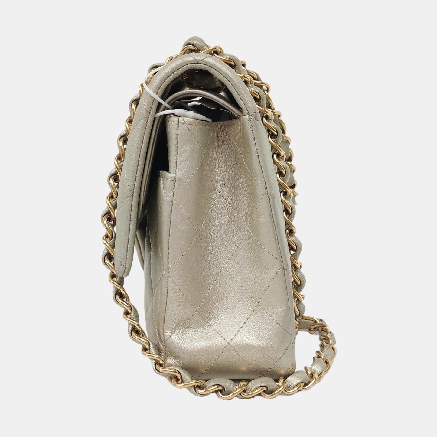 Chanel Classic Flap Lambskin HW Gold Leather Handbag