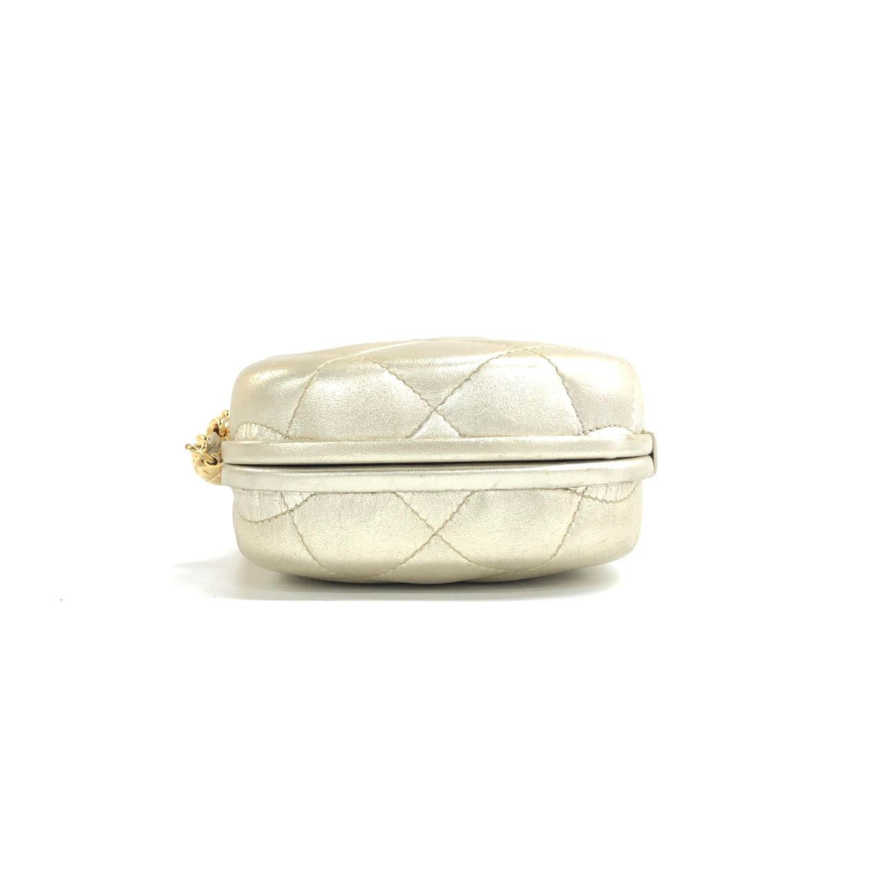 Chanel Kiss Clasp Super Lambskin Gold Lock Leather Crossbody Bag