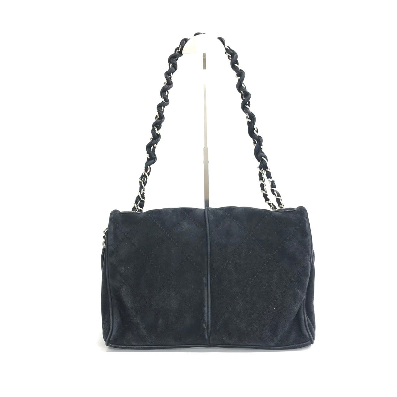 Chanel Nubuck Suede Darjeeling Flap Ultimate Stitch Black Shoulder Bag
