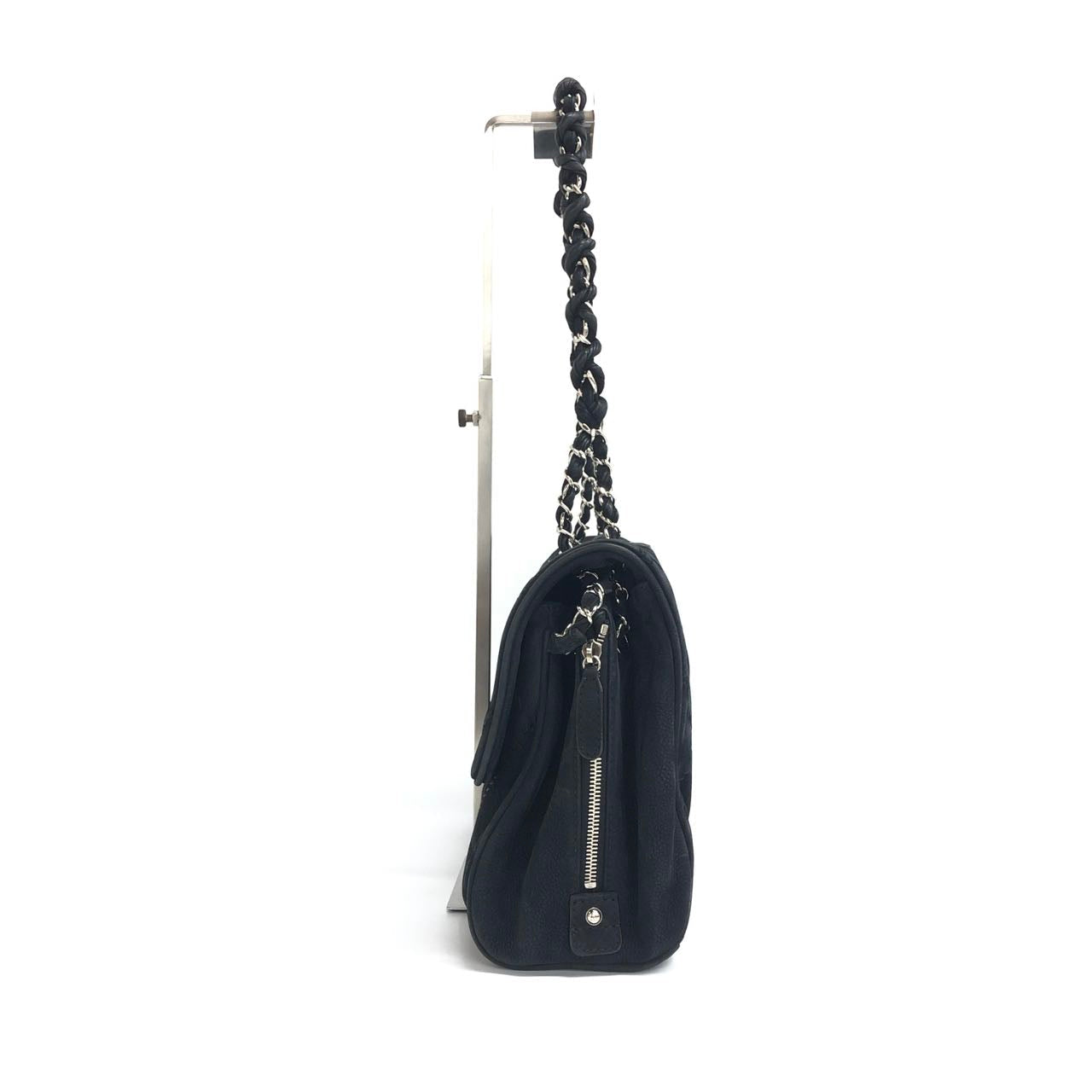 Chanel Nubuck Suede Darjeeling Flap Ultimate Stitch Black Shoulder Bag