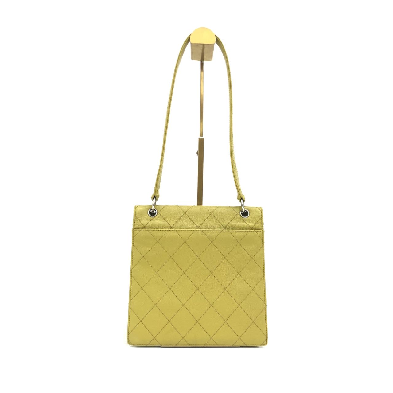 Chanel Kelly Flap Yellow Caviar 24k Hardware Gold Leather Shoulder Bag