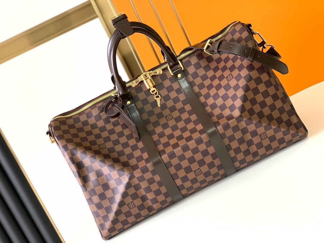 Gucci Top Quality Lu age Bag Damier Brown Travel Bag