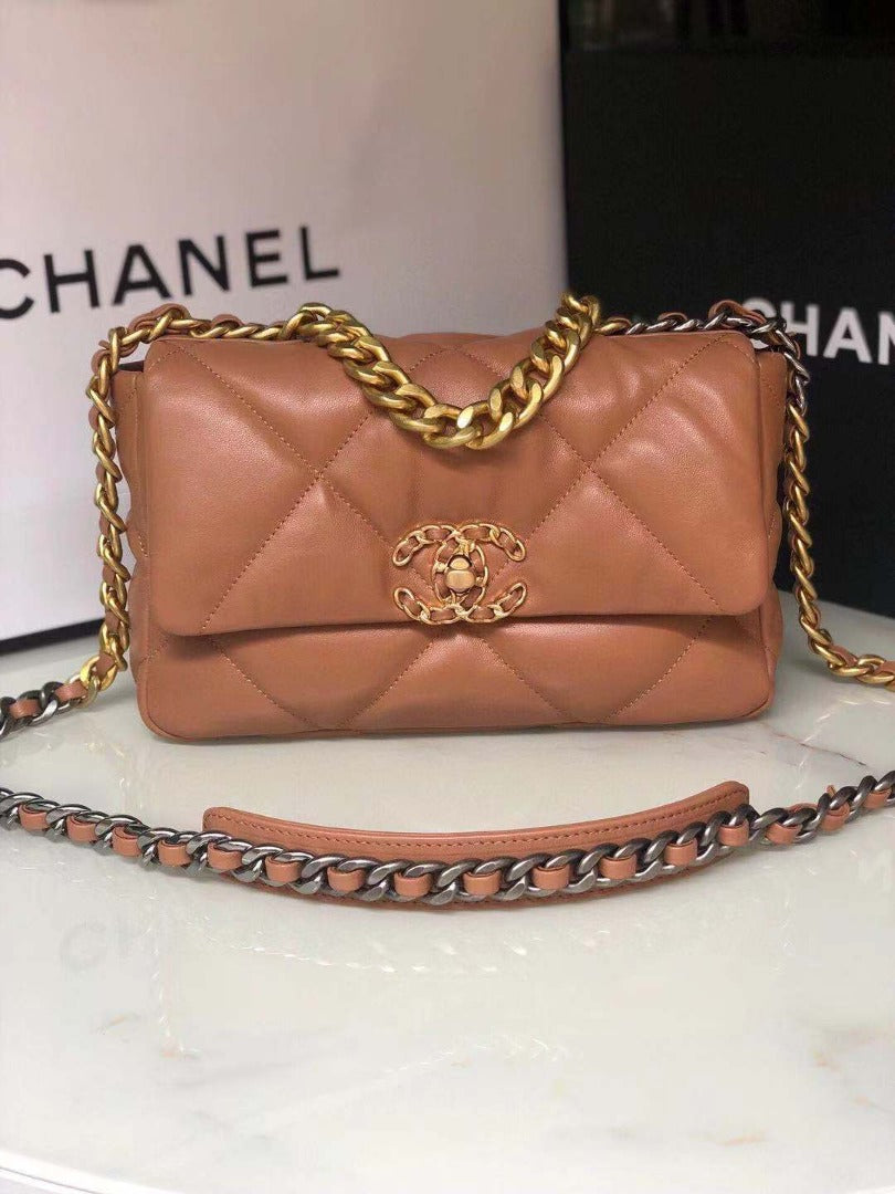Chanel Chl 19 26Cm Brown As1160 Travel Bag
