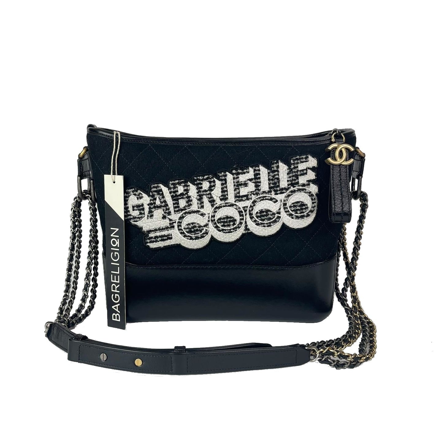 Chanel Limited Edition Anniversary Coco Gabrielle Bag Mediun Black Medium Shoulder Bag