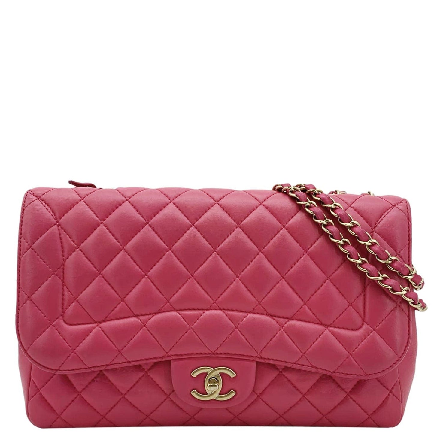 Chanel Mademoiselle Chic Flap Leather Pink Travel Bag