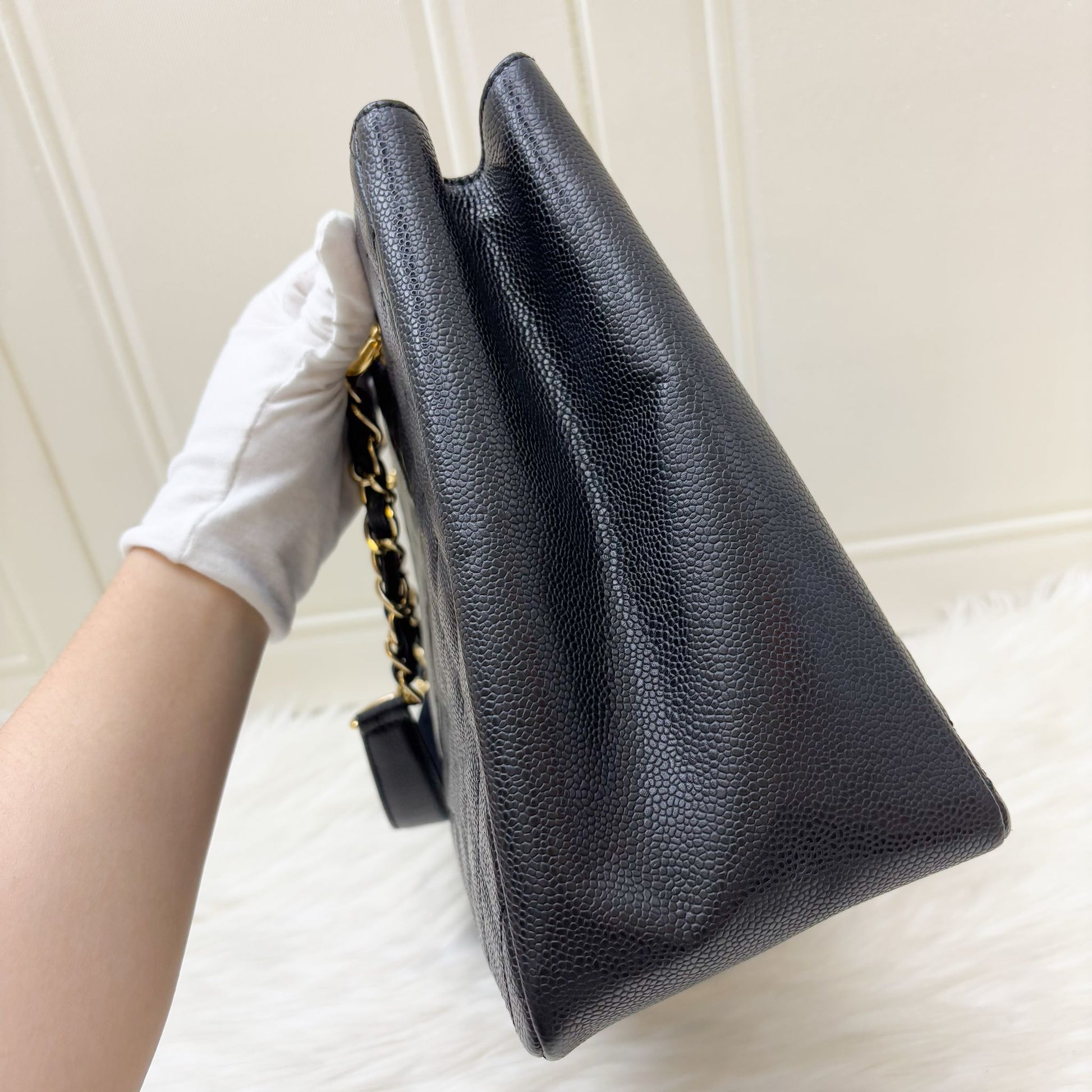 Chanel Grand Shopping Tote Gst in Black Caviar and Ghw